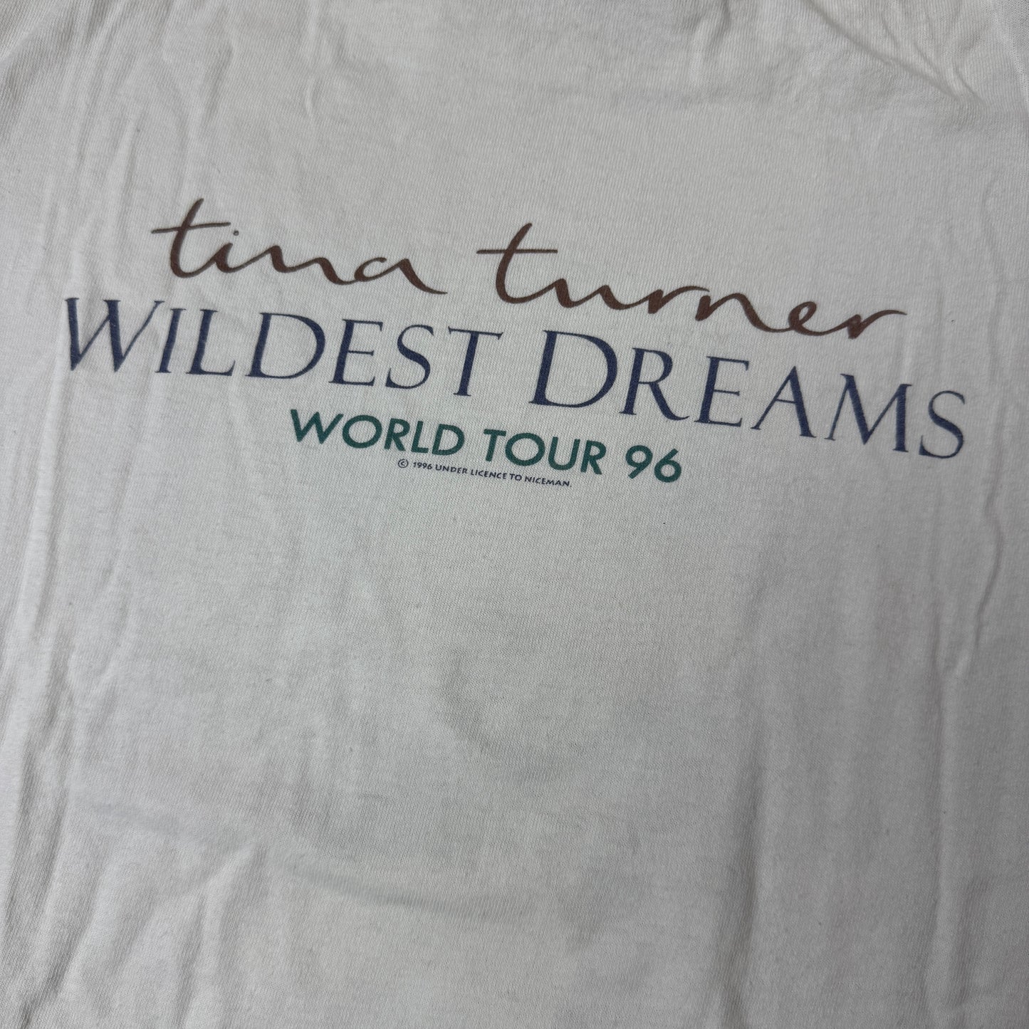 (XL) 1996 Tina Turner Wildest Dreams World Tour Single Stitch T-shirt weiß