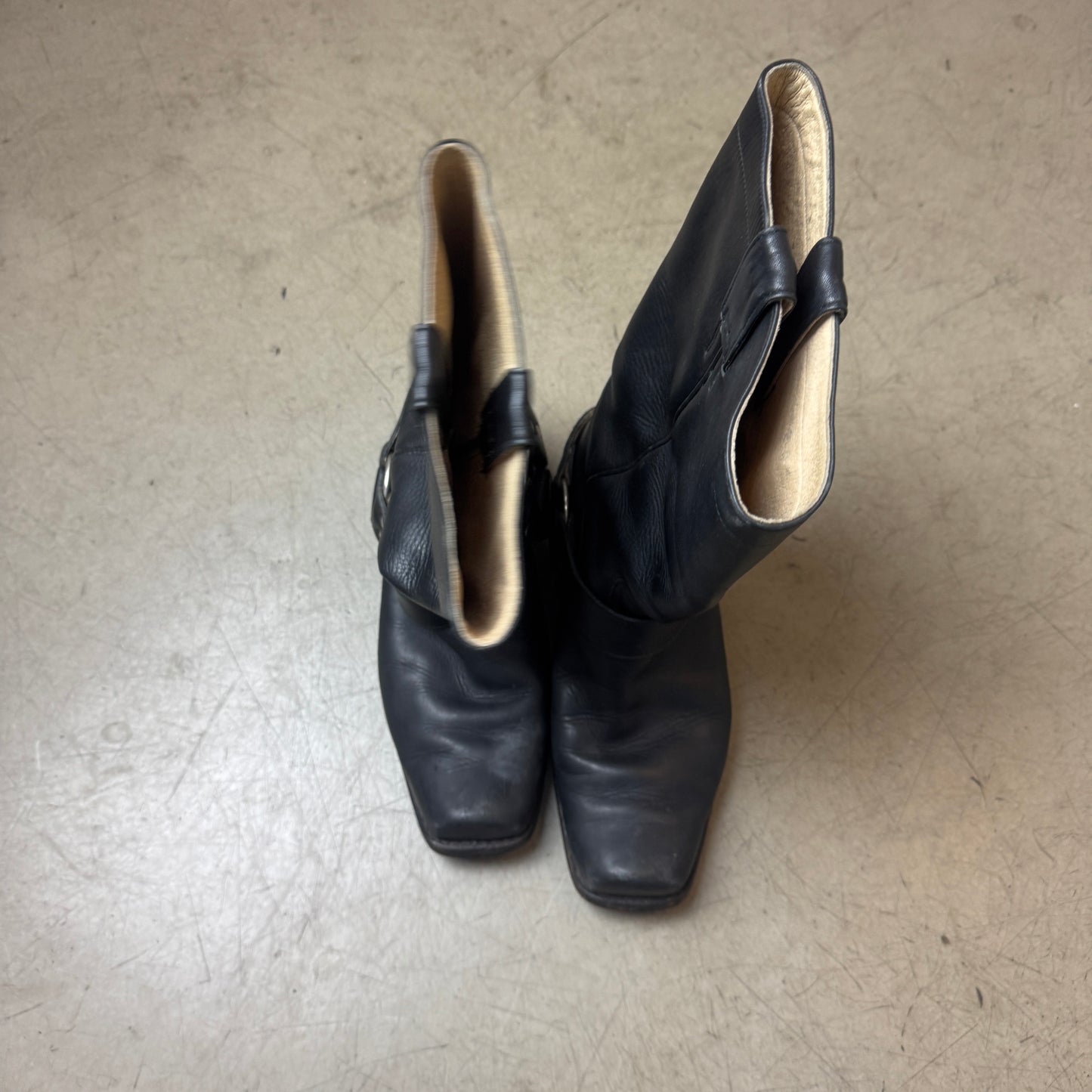 (44) Vintage Echt-Leder Biker Boots