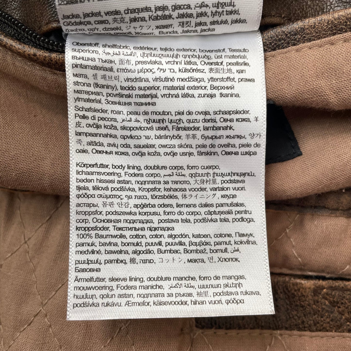 (L) Gipsy Lederjacke Mantel Zweireiher faded braun