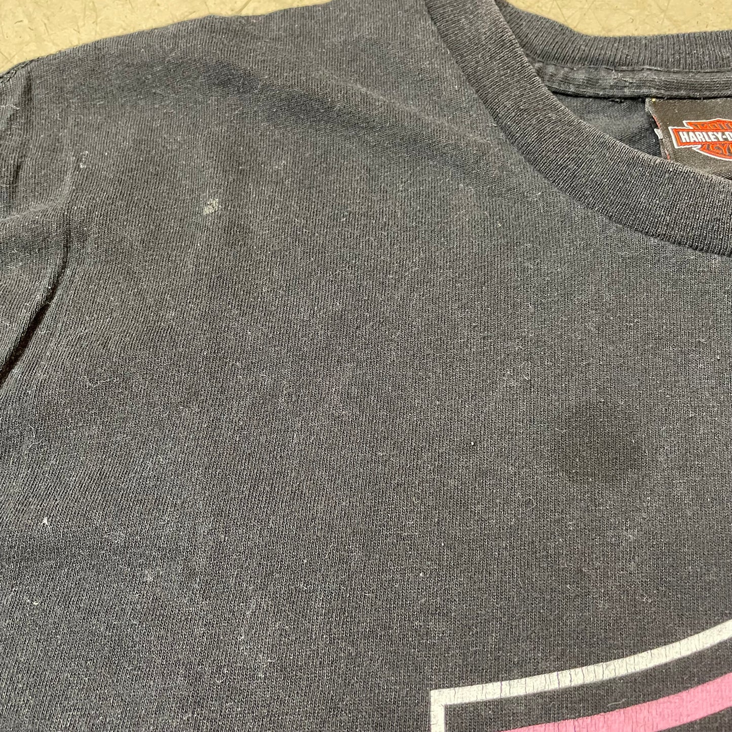 (L) 2016 Harley Davidson Big Logo Wisconsin Tshirt schwarz pink