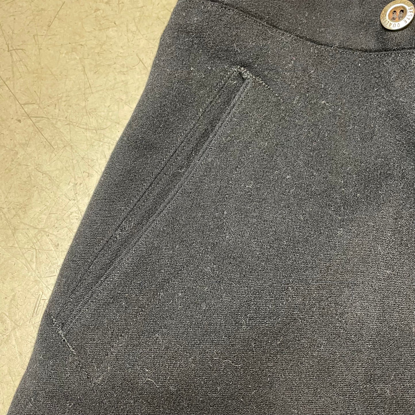 (XL) Vintage 1950s Work Pants European Workwear Stoffhose black Gr.50