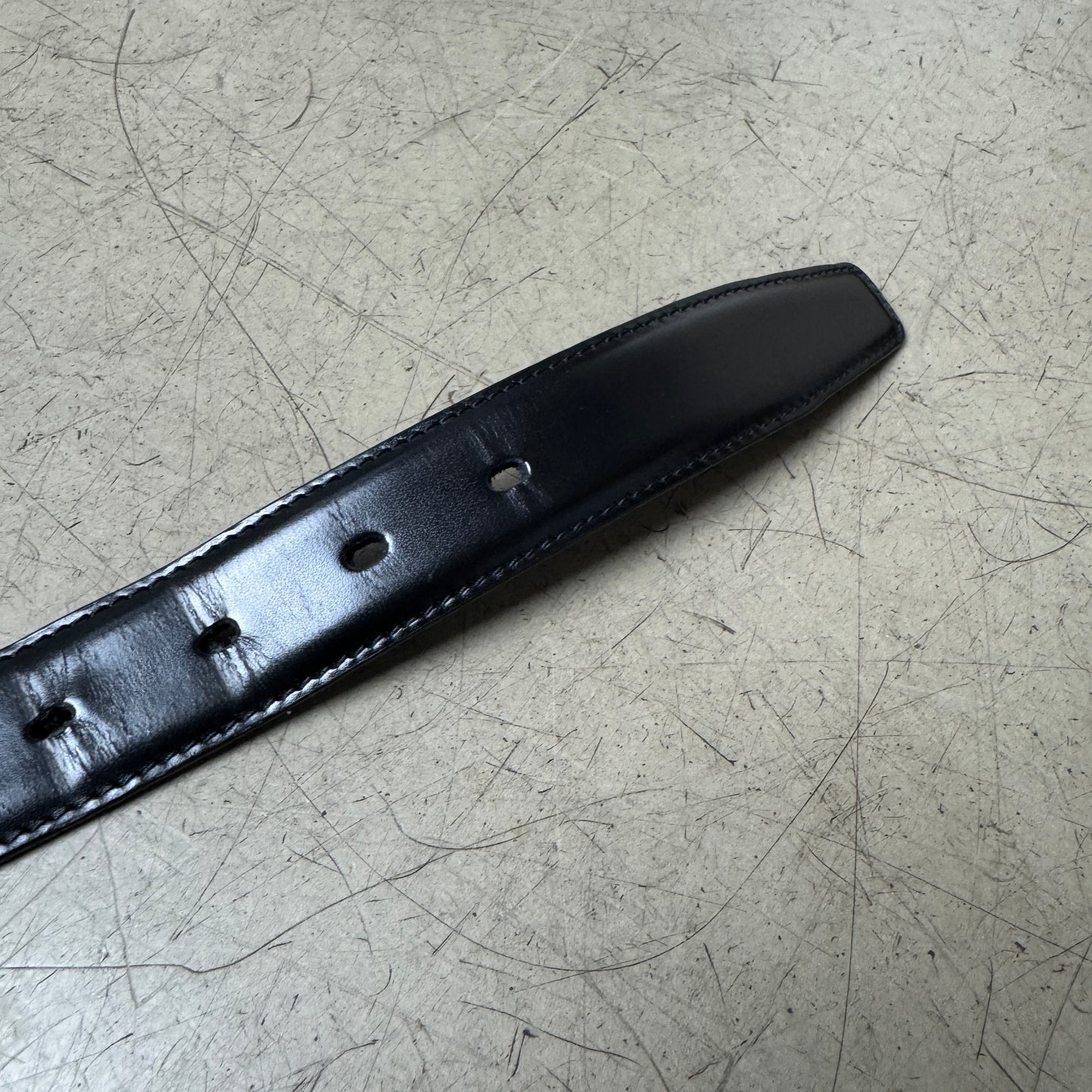 Aigner Leder Gürtel schwarz Lack 111cm