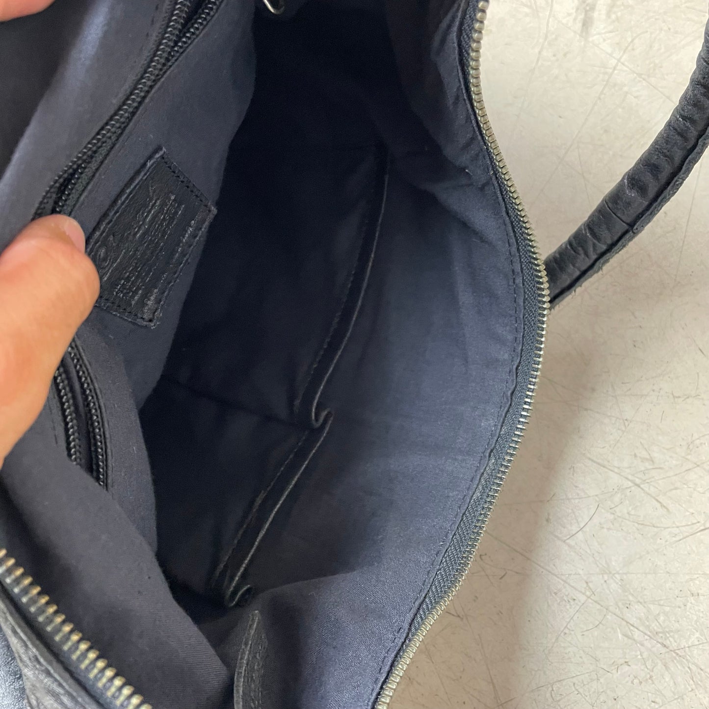Legend Leder Side Bag Tote Bag Tasche schwarz