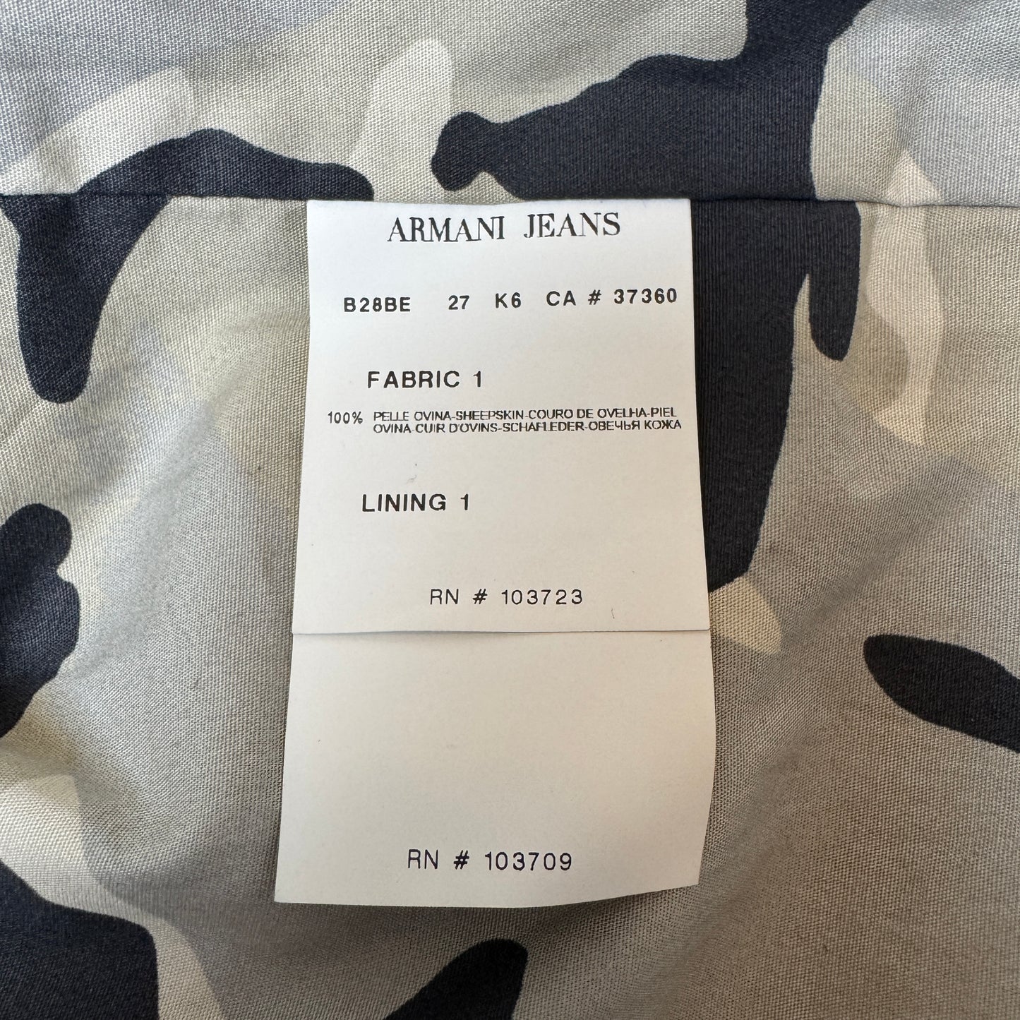 (L) Armani Jeans Wildleder Jacke hüftlang dunkelbraun