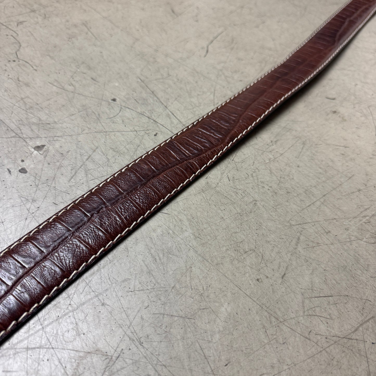 Vintage USA Independence Leder Gürtel dunkelbraun 114cm