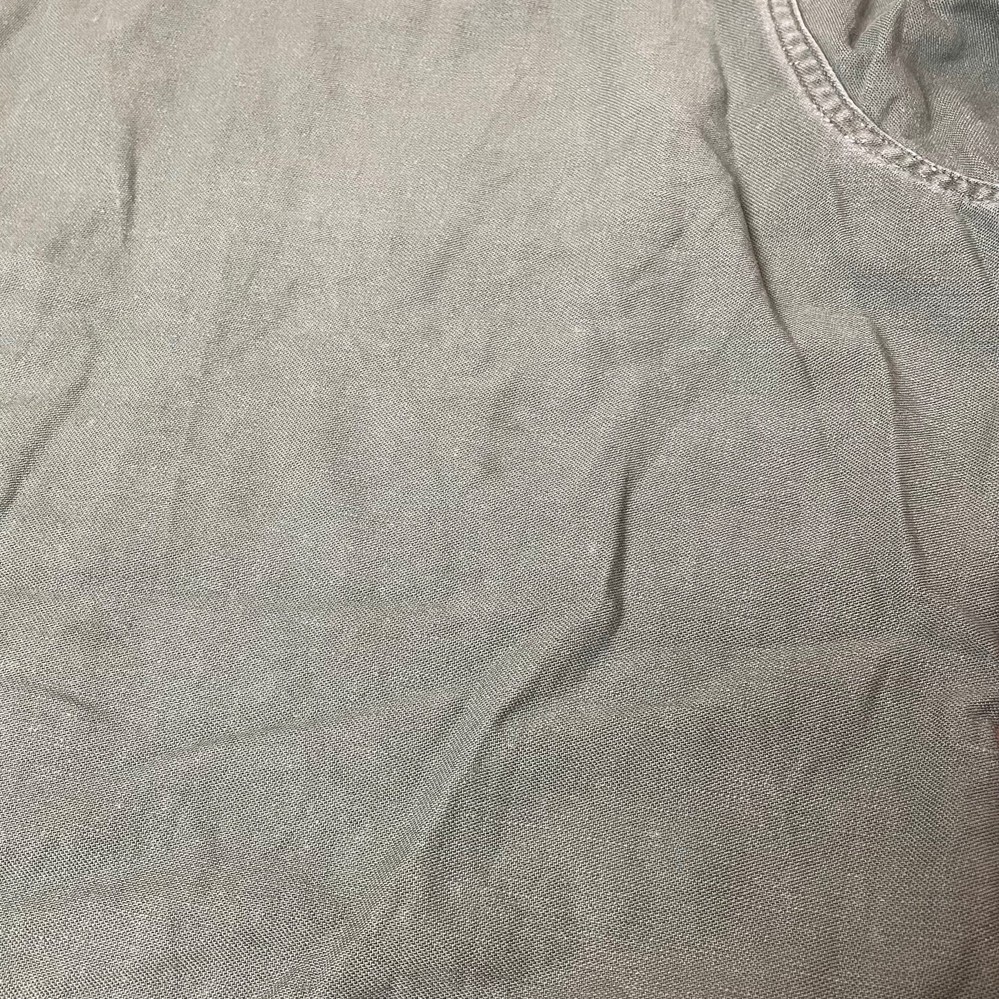 (M-L) 1970s OG107 Cotton Sateen US Army Hemd grün