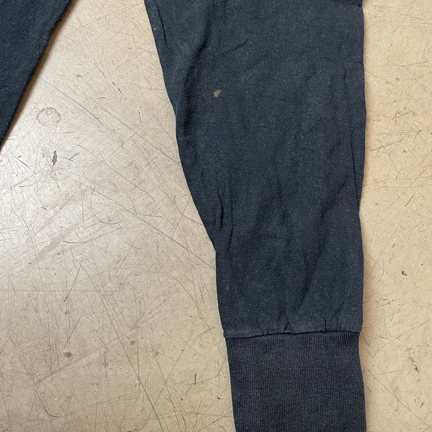 (L) 1990s Wolf Animal Print Longsleeve Langarm schwarz