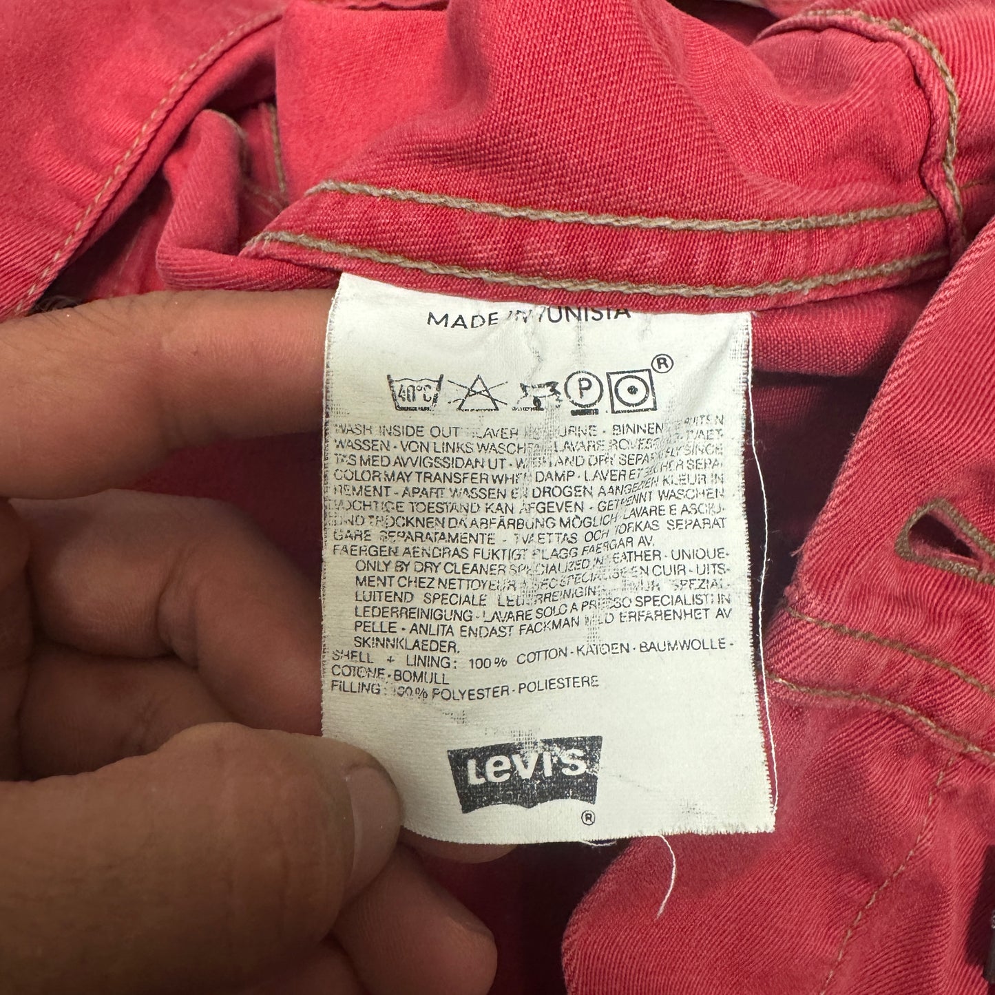 (S) Wmn 1990s Levi’s Jeansjacke Faded rot Black Label