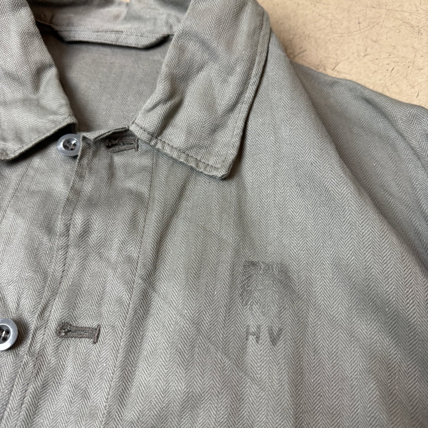(L) HV Army Military Hemd grau