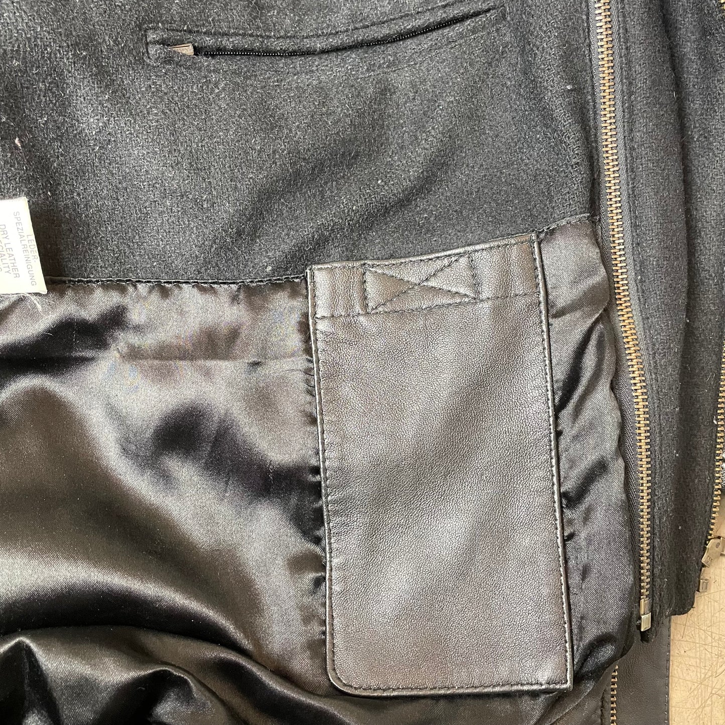 (L) Lederjacke schwarz