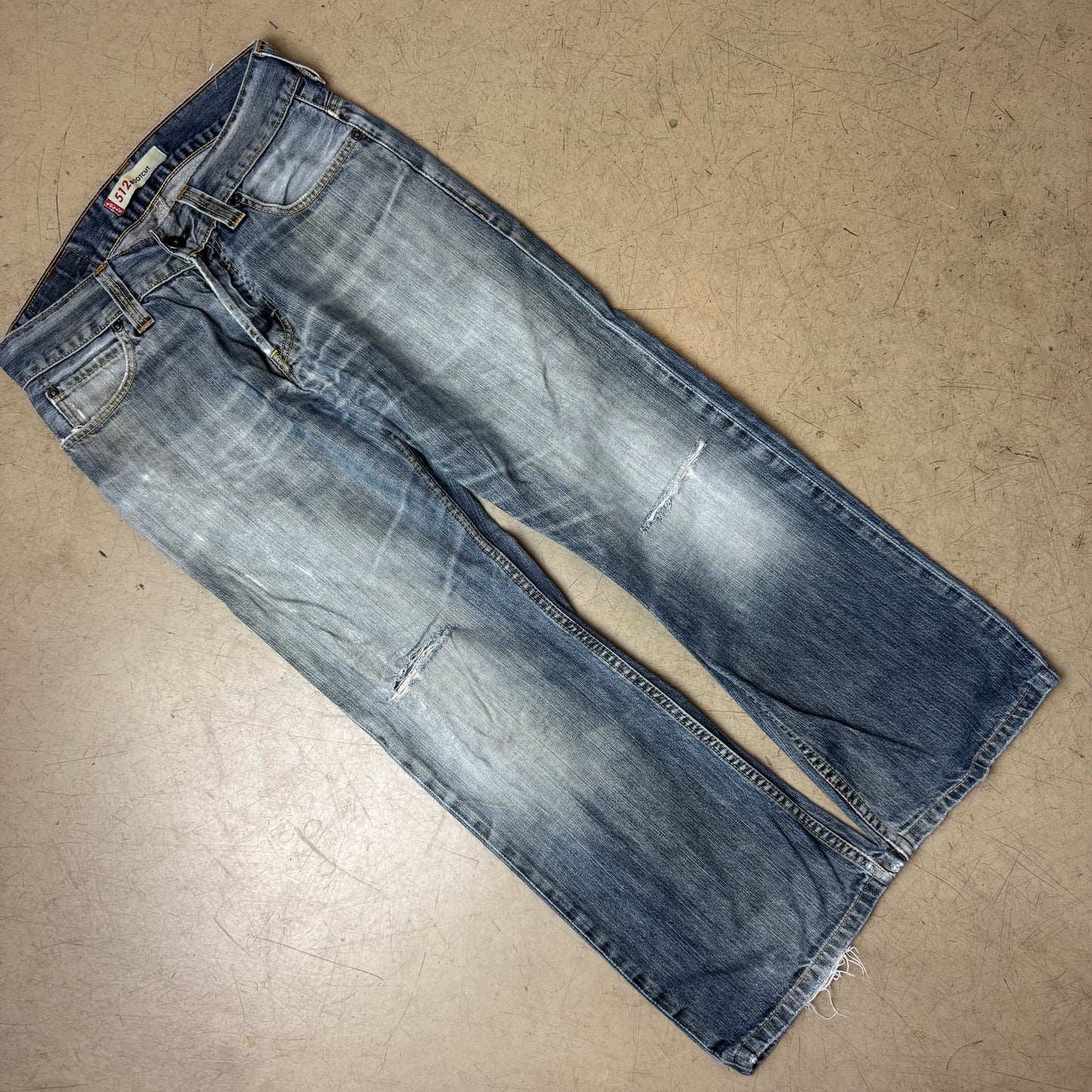 (M-L) Faded Levi‘s 512 Bootcut Jeanshose hellblau W32/L32