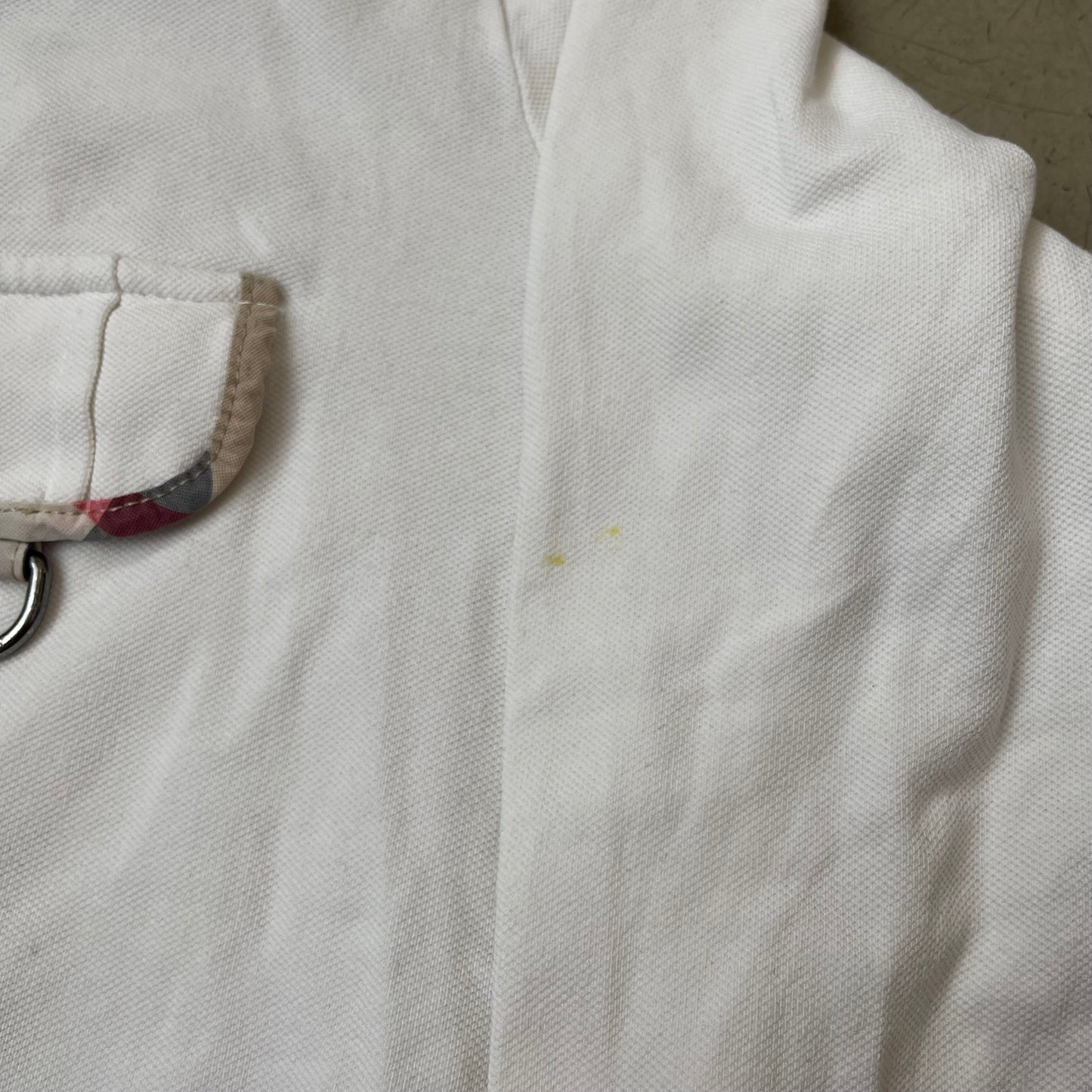 (L) Wmn Burberry Polo Longsleeve Langarm weiß Damen