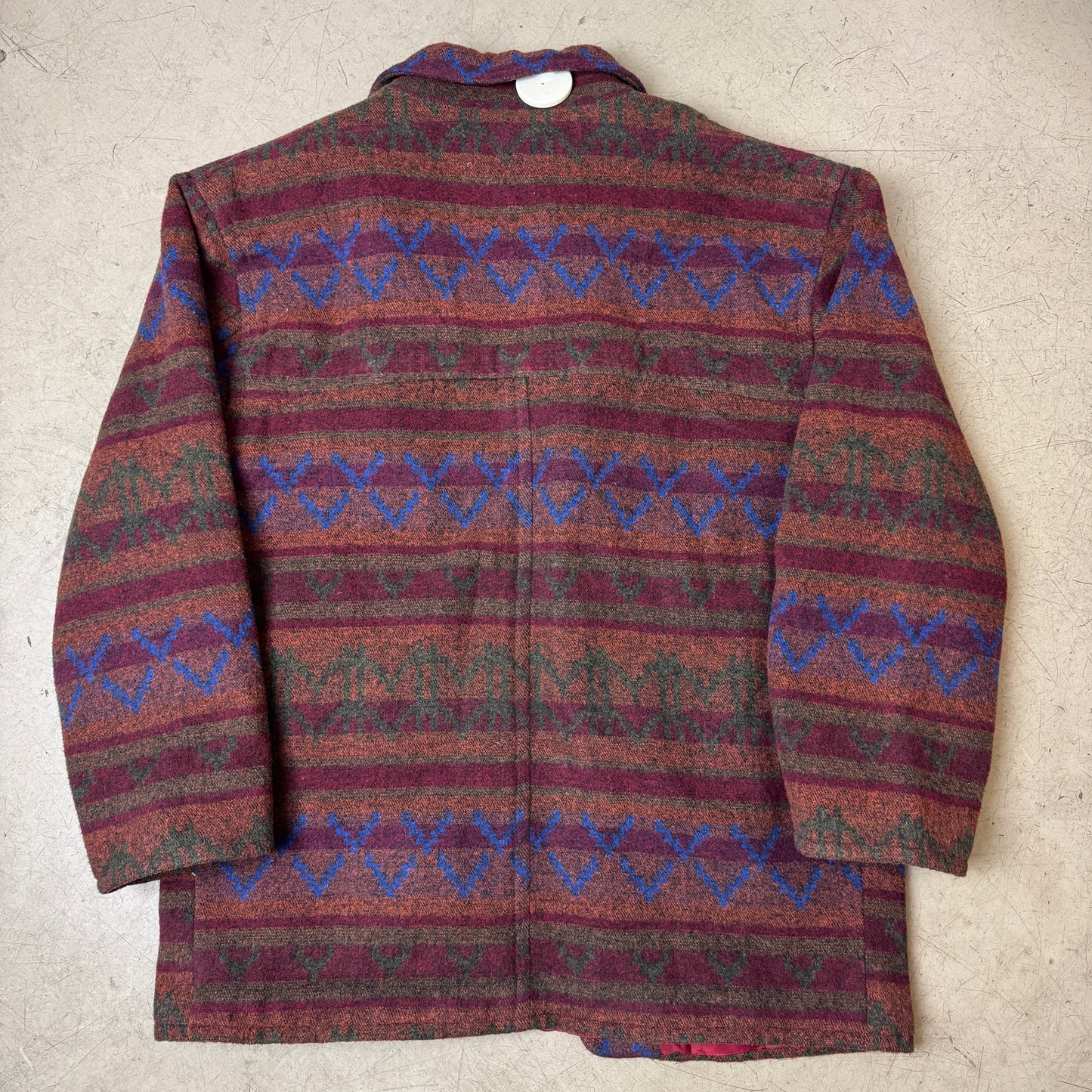 (XL) Vintage Globe Trotter Aztec Wollmantel