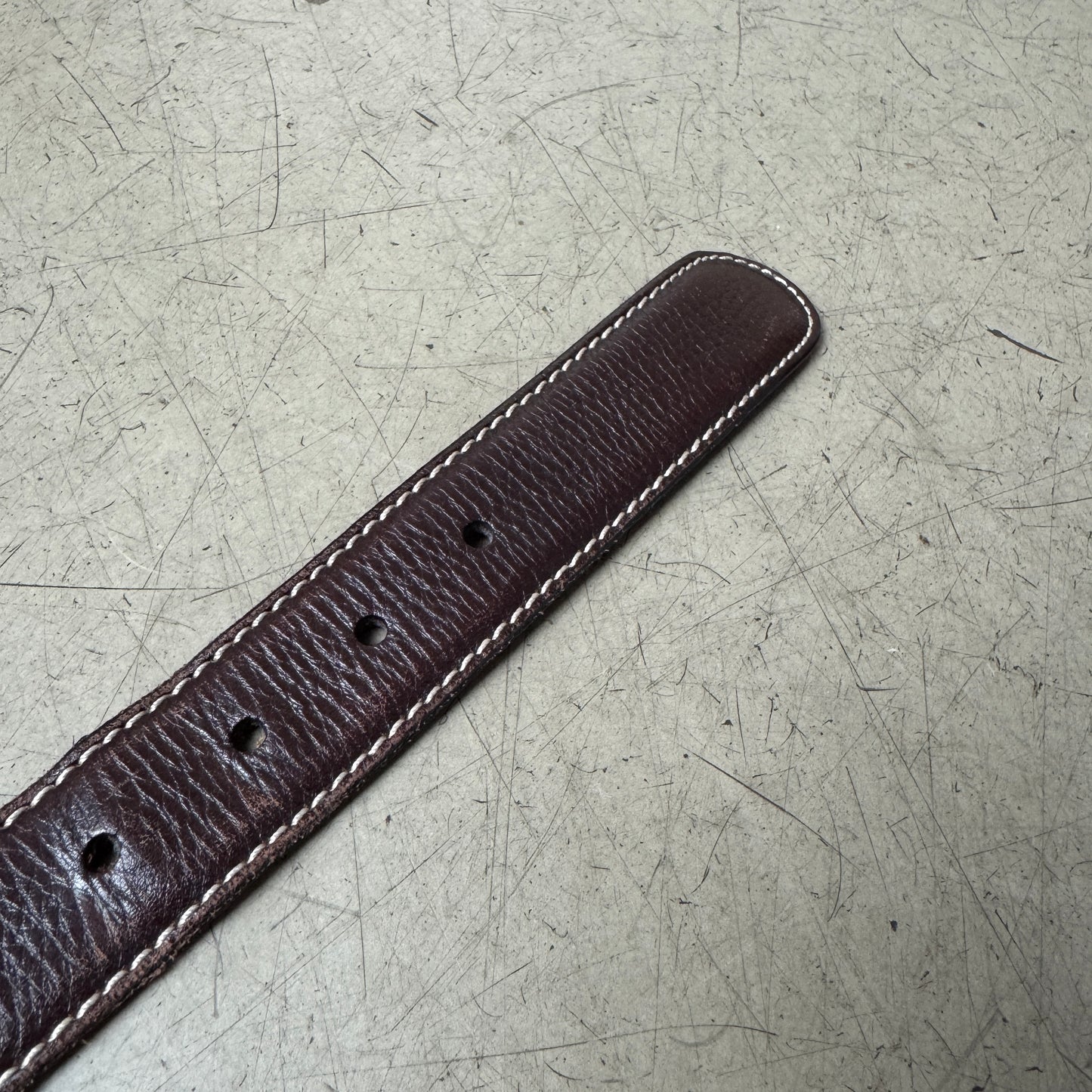 Aigner Leder Gürtel dunkelbraun 110cm