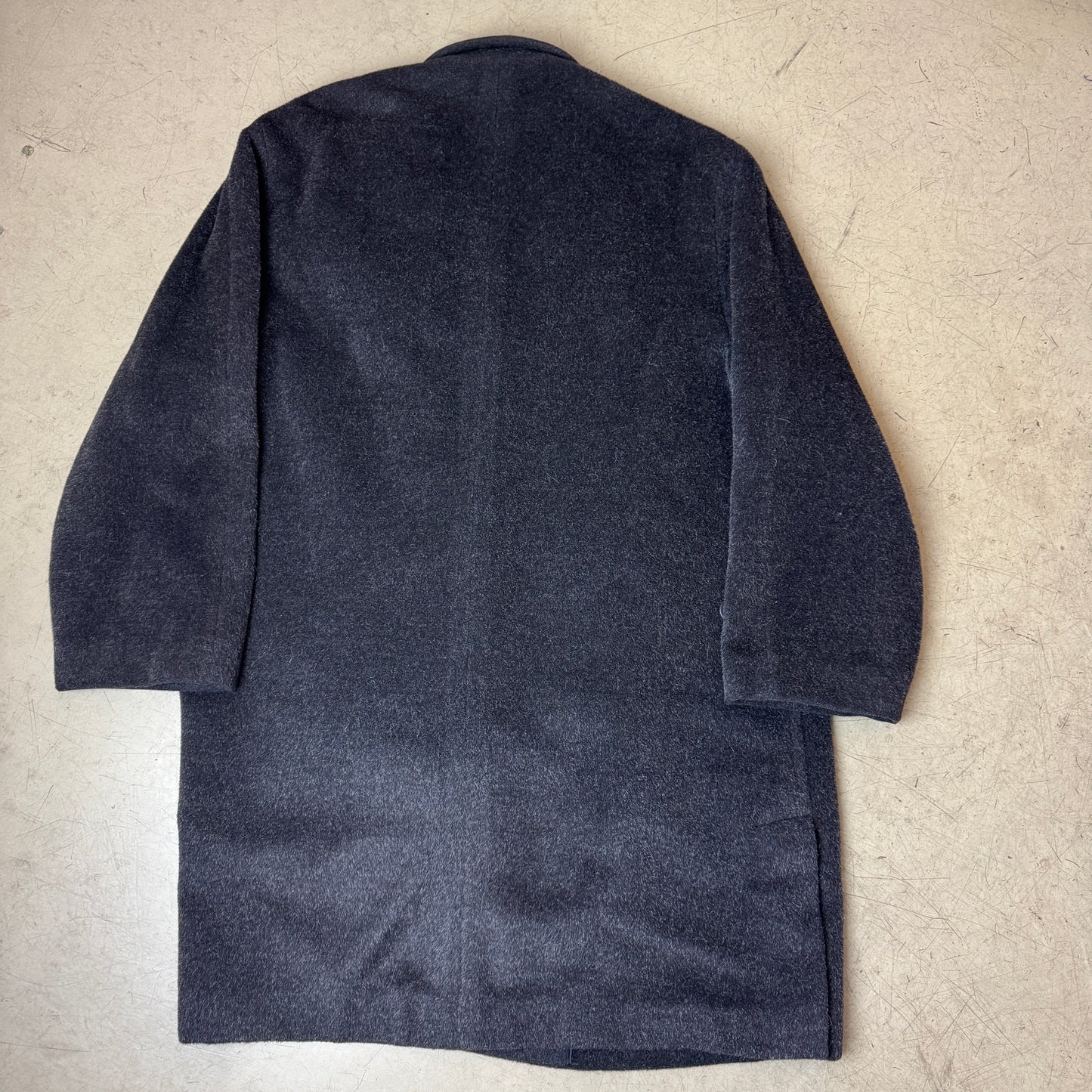 (XL) Hugo Boss Wollmantel grau Schurwolle Alpaka Herren 54