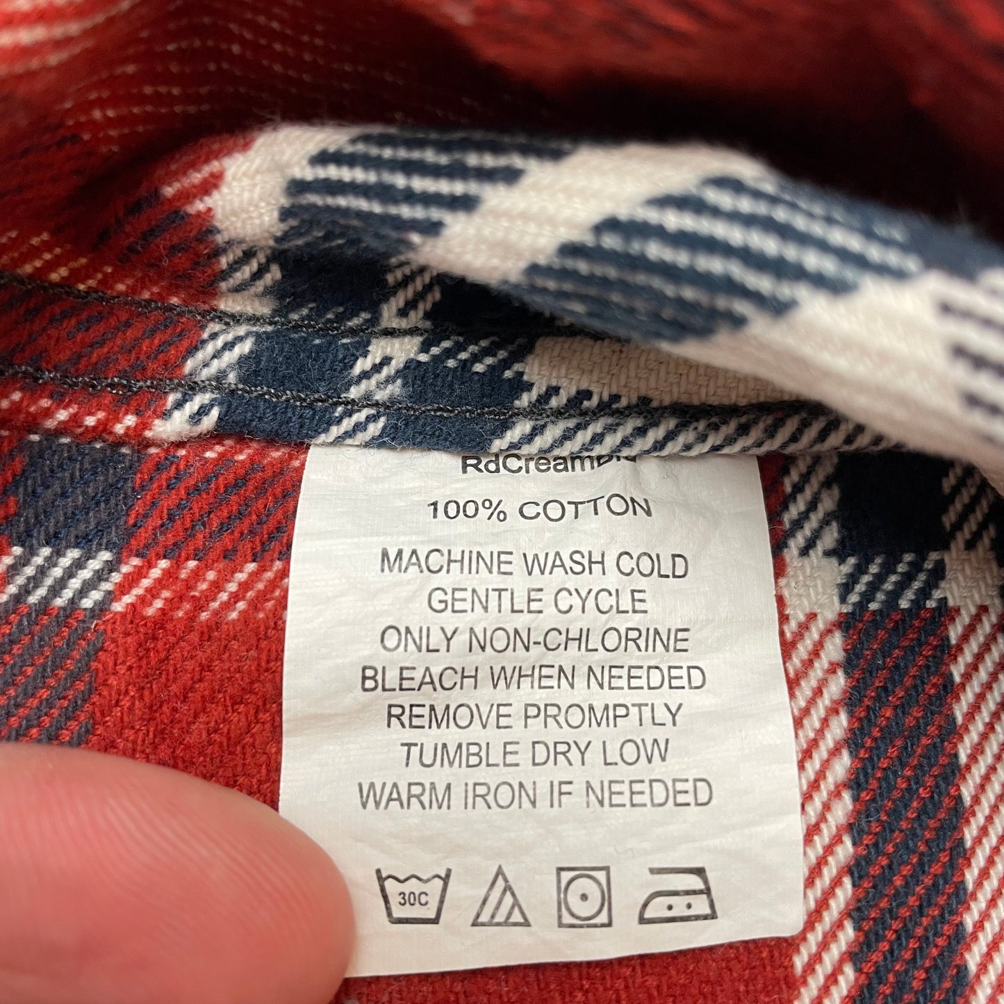 (XL) Filson Cotton Flanellhemd rot weiß blau kariert USL