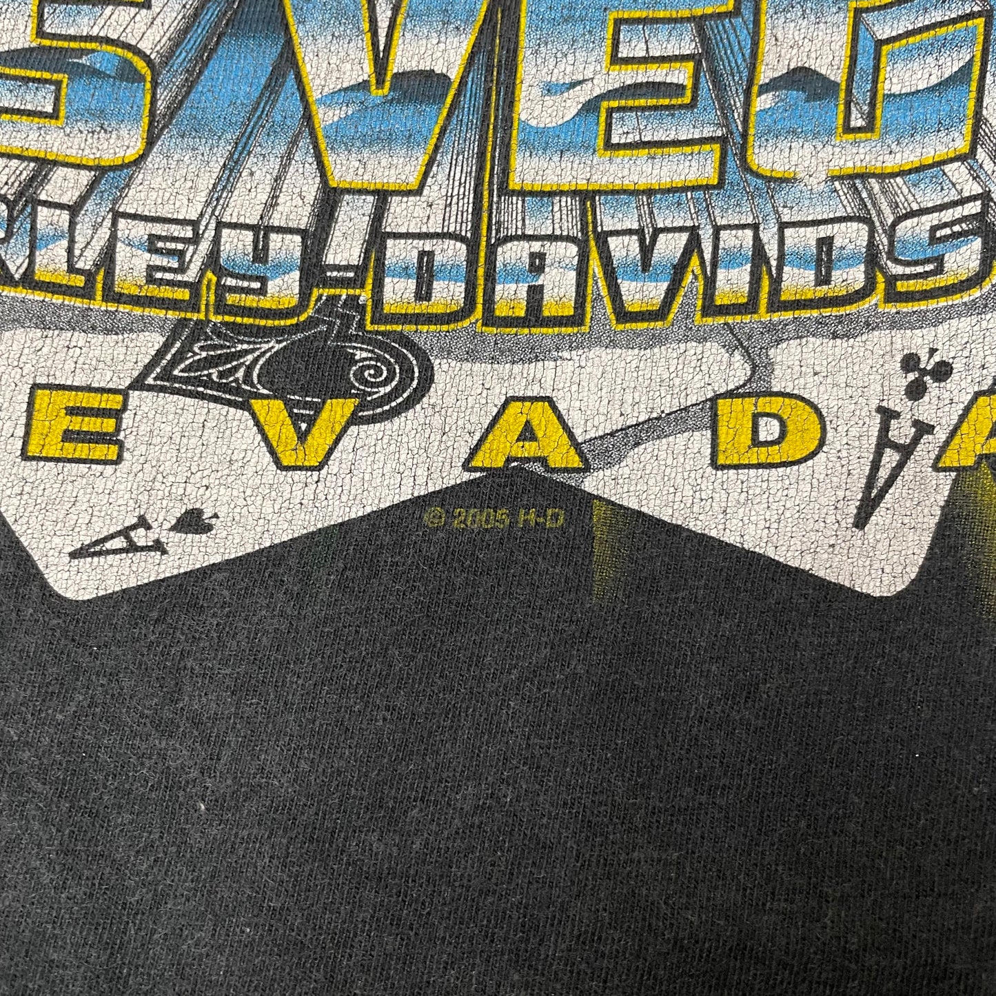 (XXL) 2005 Harley Davidson Nevada Las Vegas Tshirt faded schwarz Joker