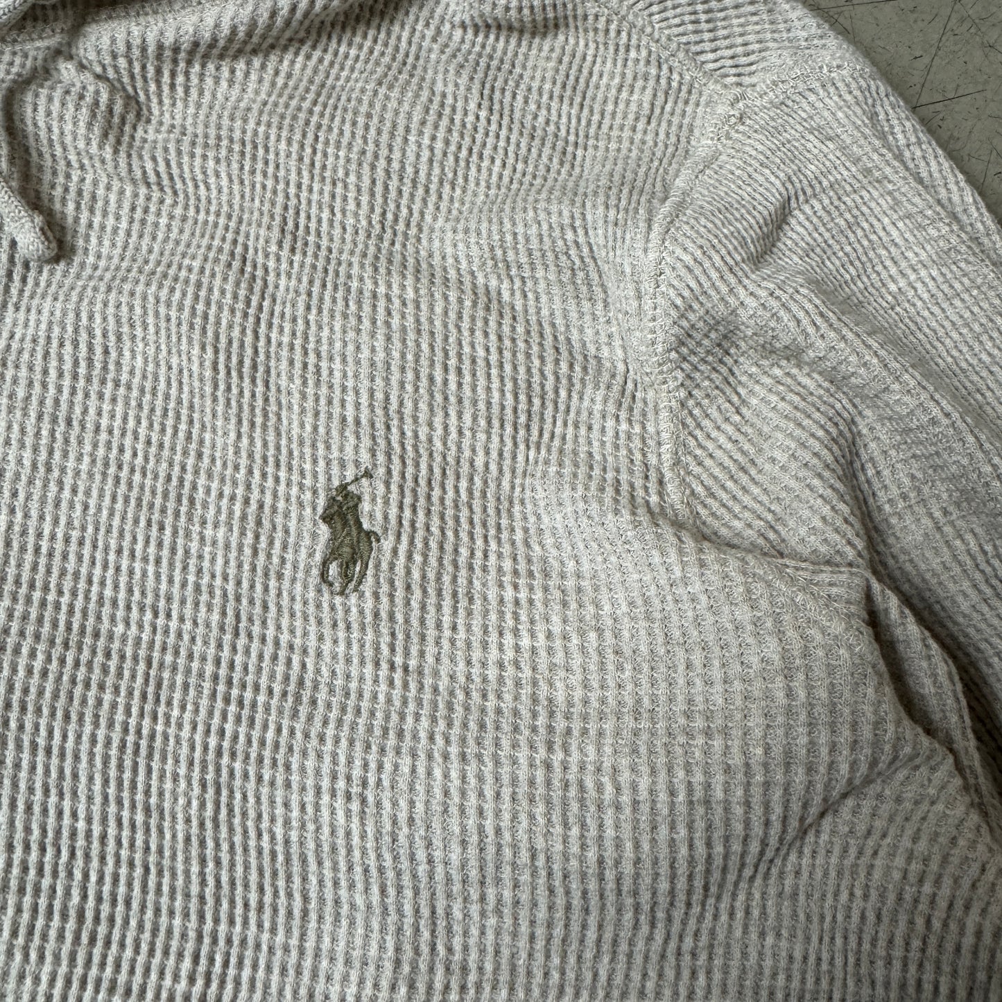 (L-XL) Ralph Lauren Waffle Cotton Hoodie