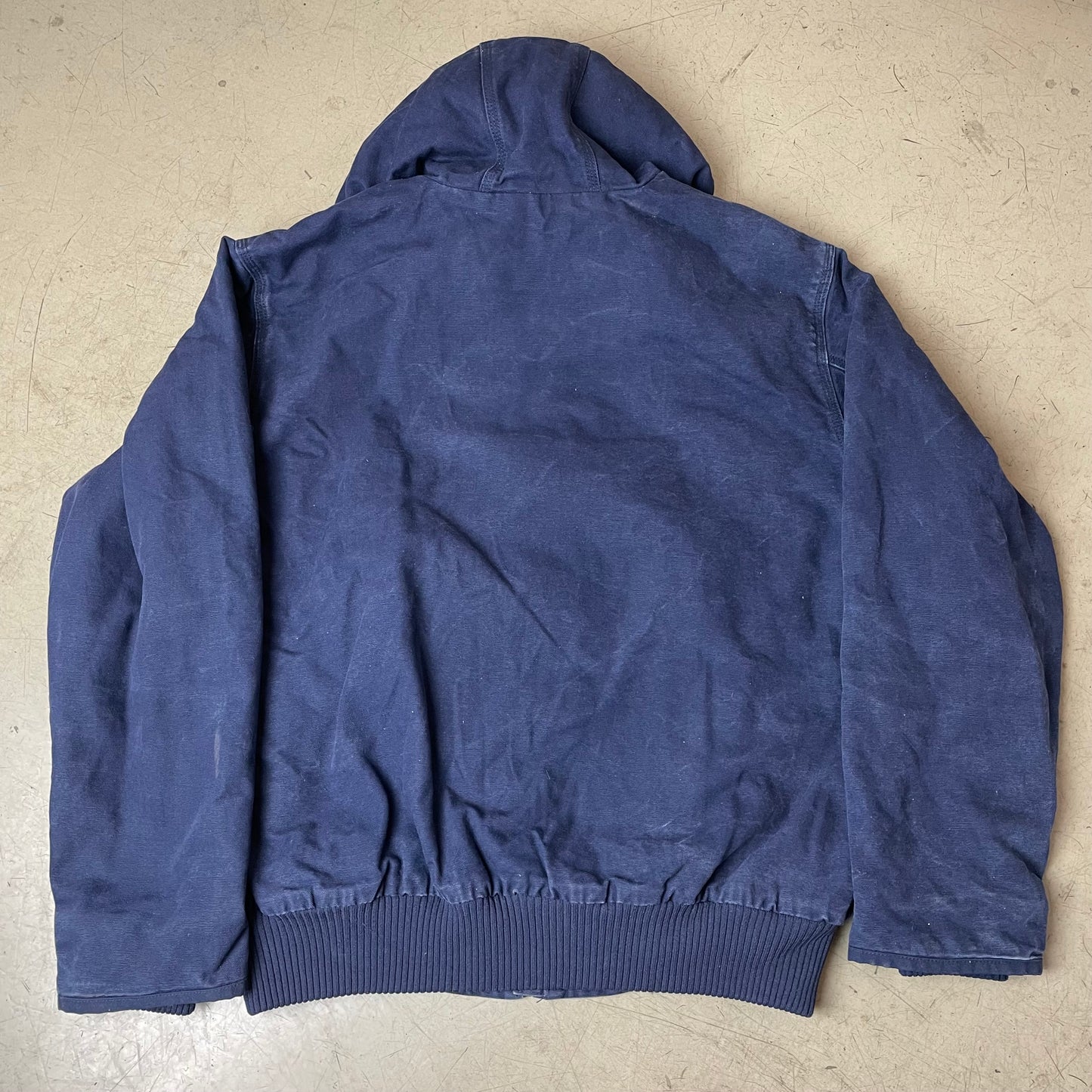 (L) Carhartt Hooded Active Jacket Workwear Navy dunkelblau