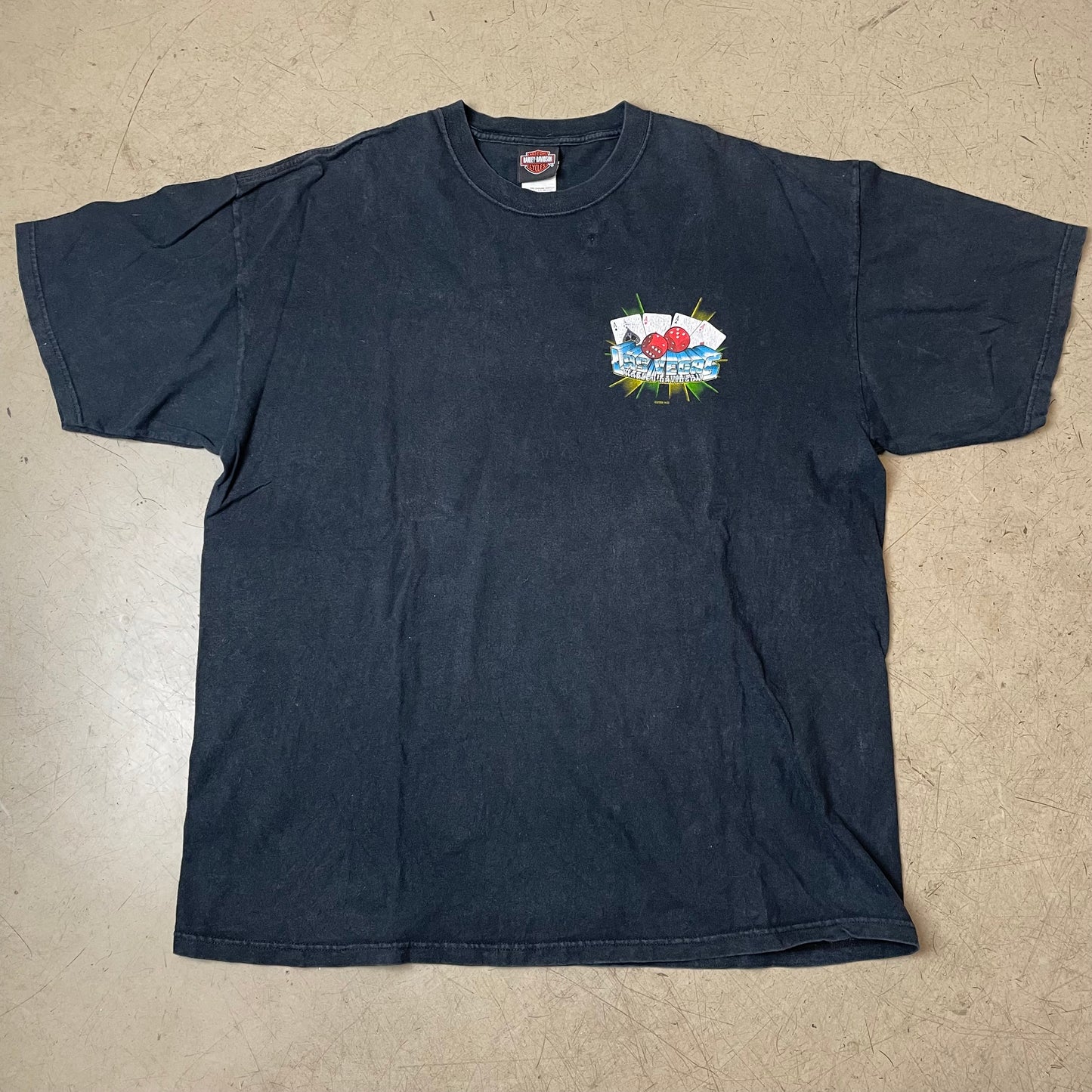 (XXL) 2005 Harley Davidson Nevada Las Vegas Tshirt faded schwarz Joker