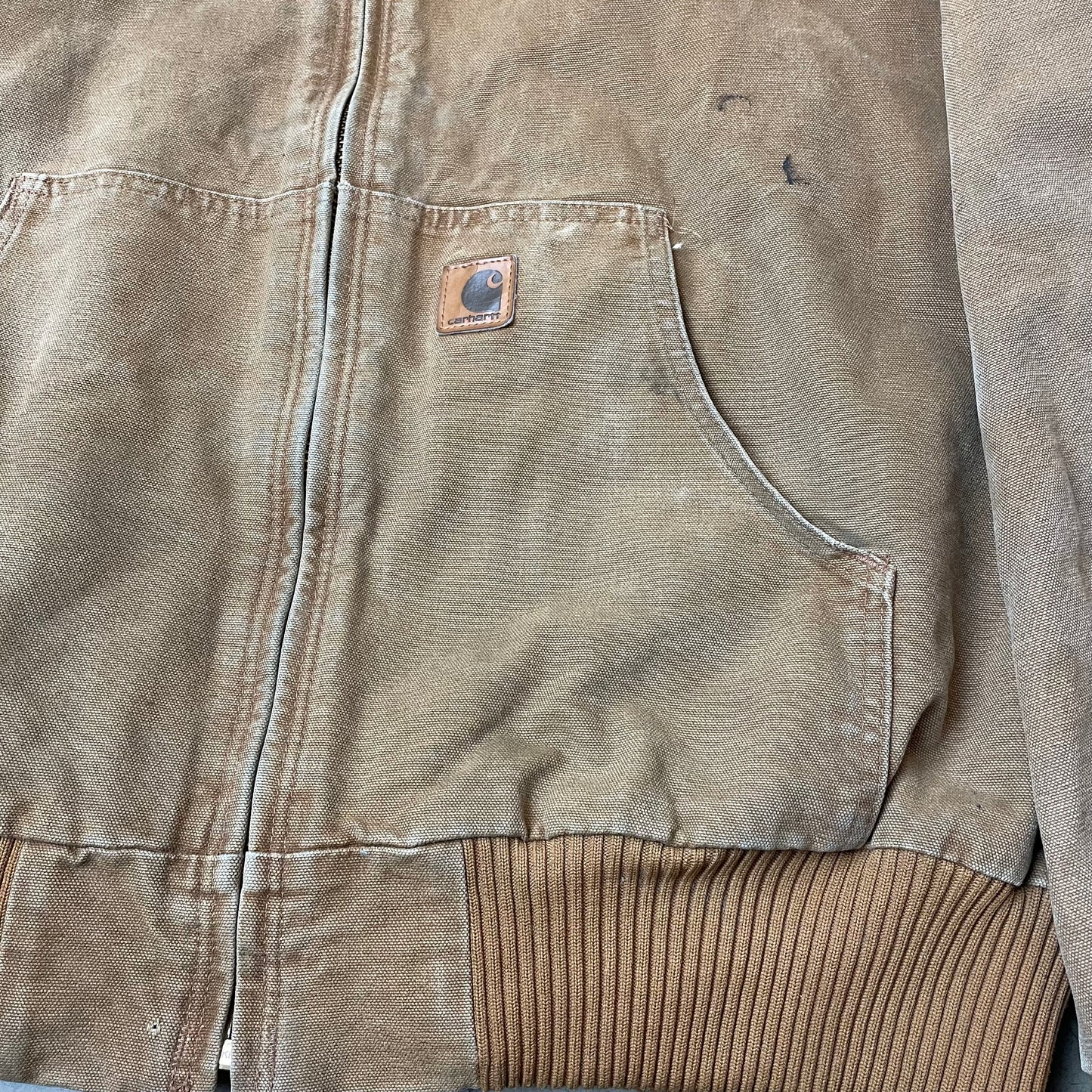 (L) Carhartt Active Hooded Jacket Braun Made in México Tall