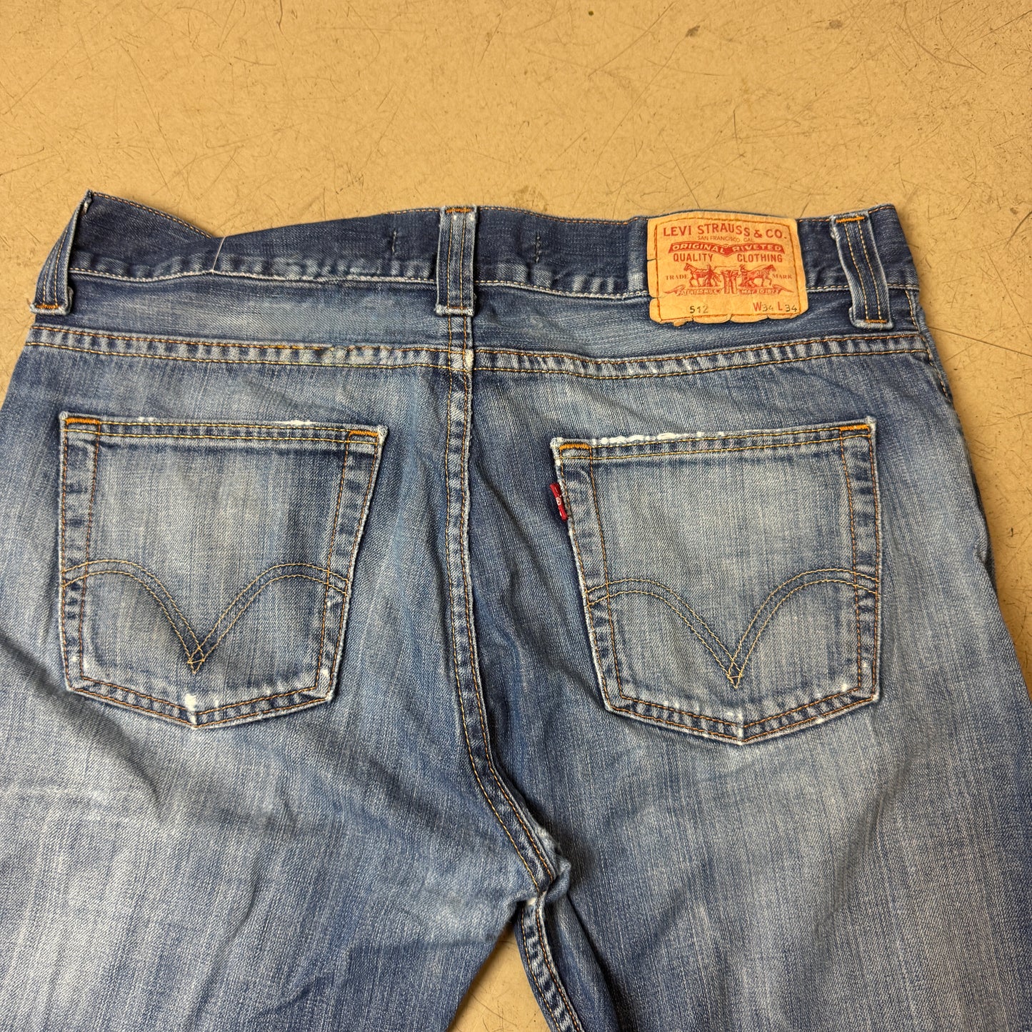 (XL) Faded Levi’s 512 Bootcut Jeanshose blau W34/L34