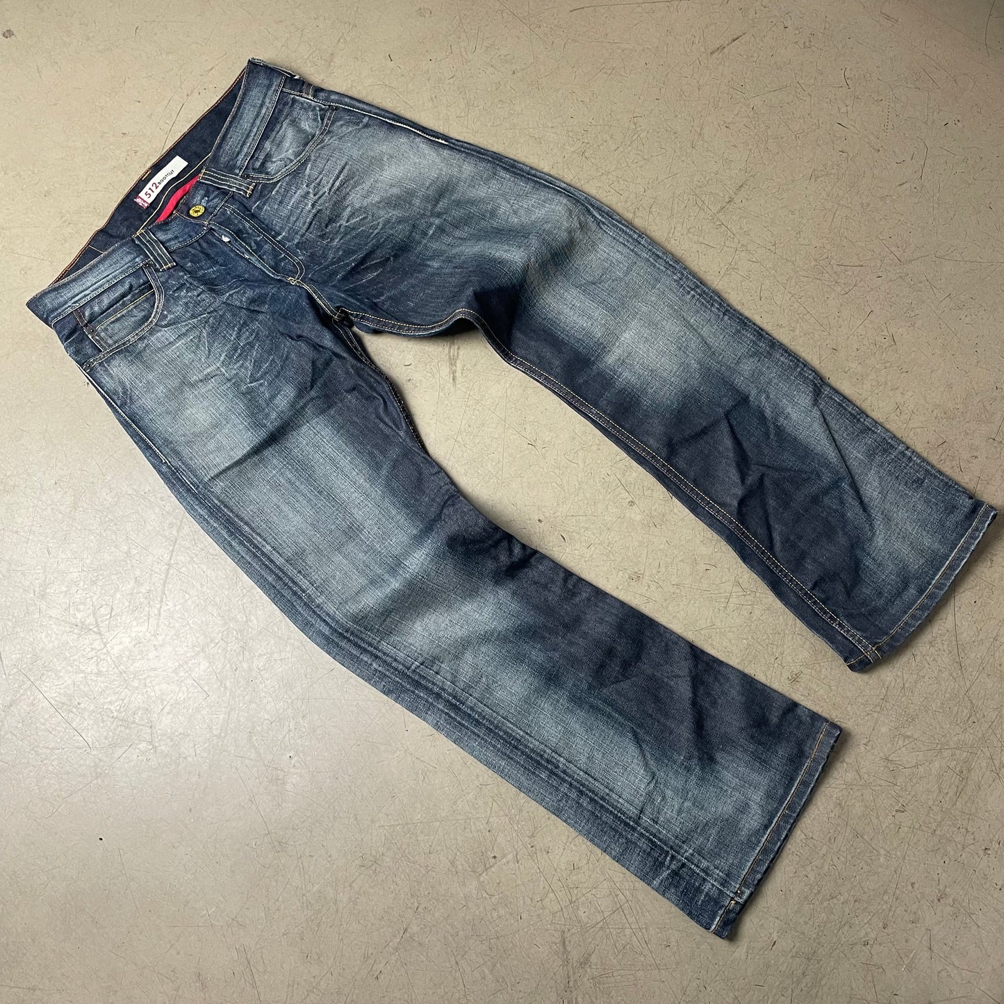 (L) Rare Faded Levi’s 512 Bootcut Jeanshose blau W34/L32