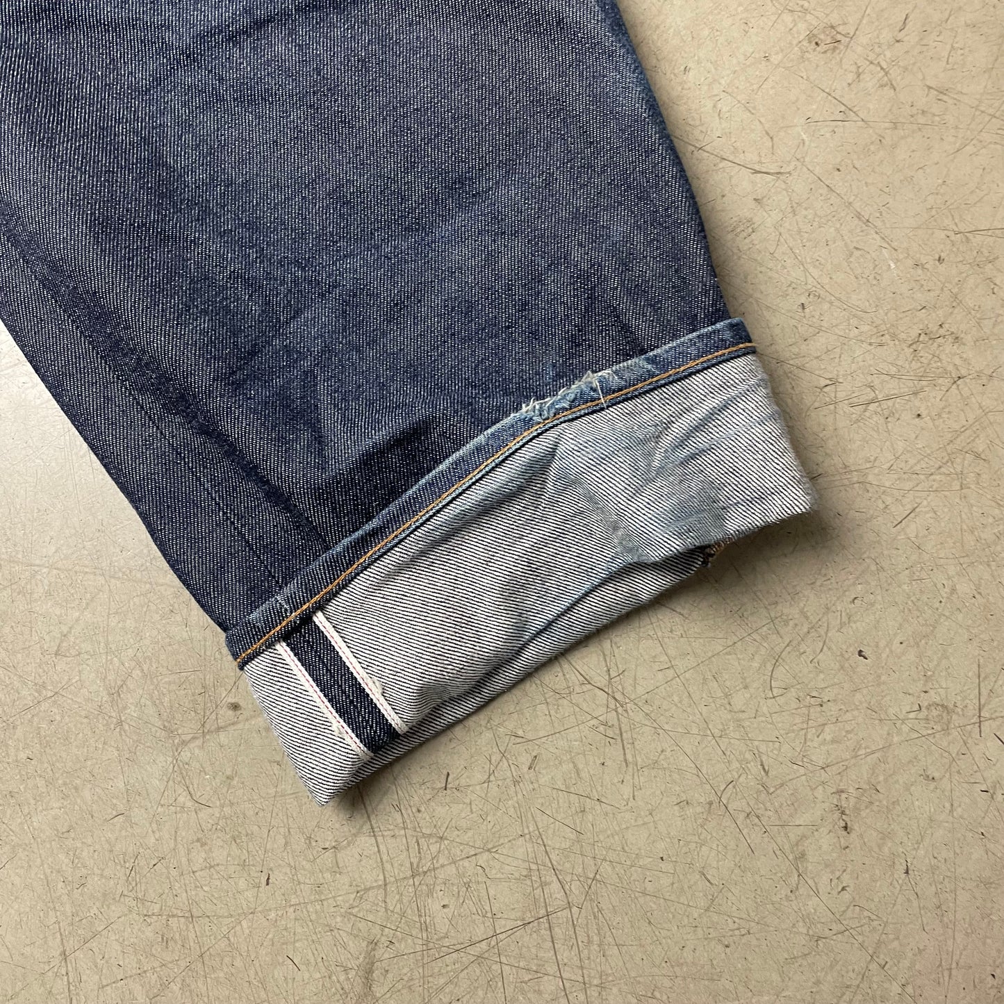 (L) Supreme Selvedge Selvage Denim Jeanshose dunkelblau W30