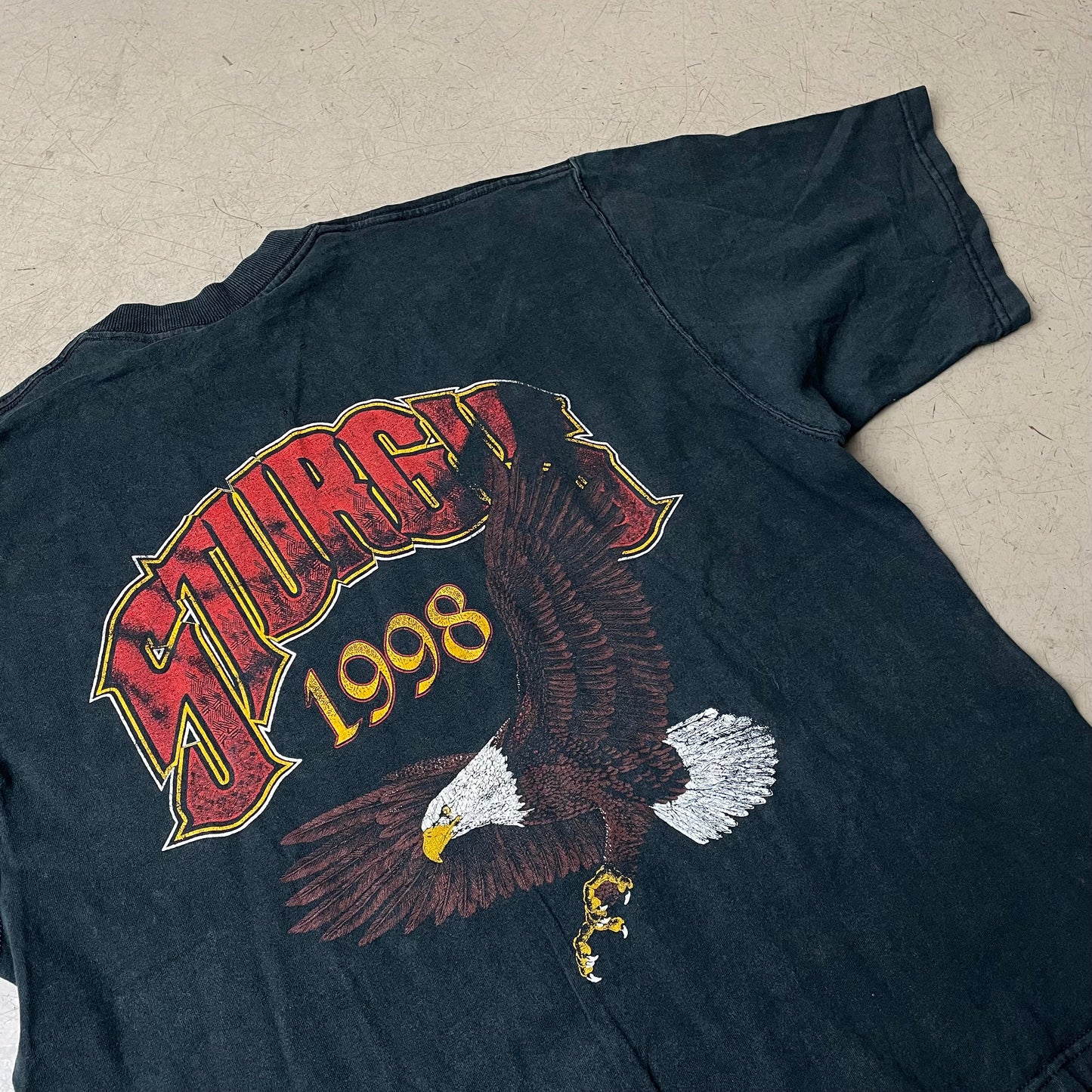 (L) 1998 Sturgis Eagle Biker Tshirt schwarz