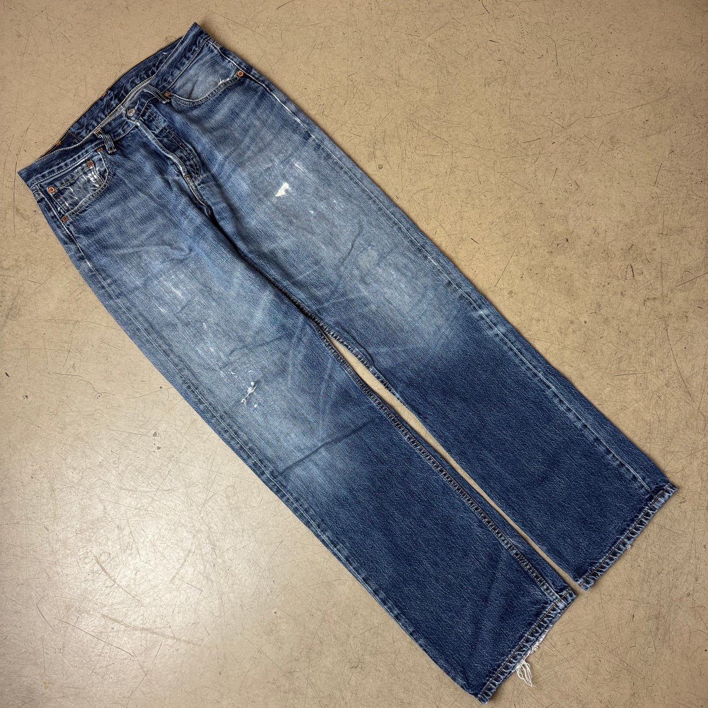 (M) Faded Levi’s 501 Jeanshose blau W32/L34