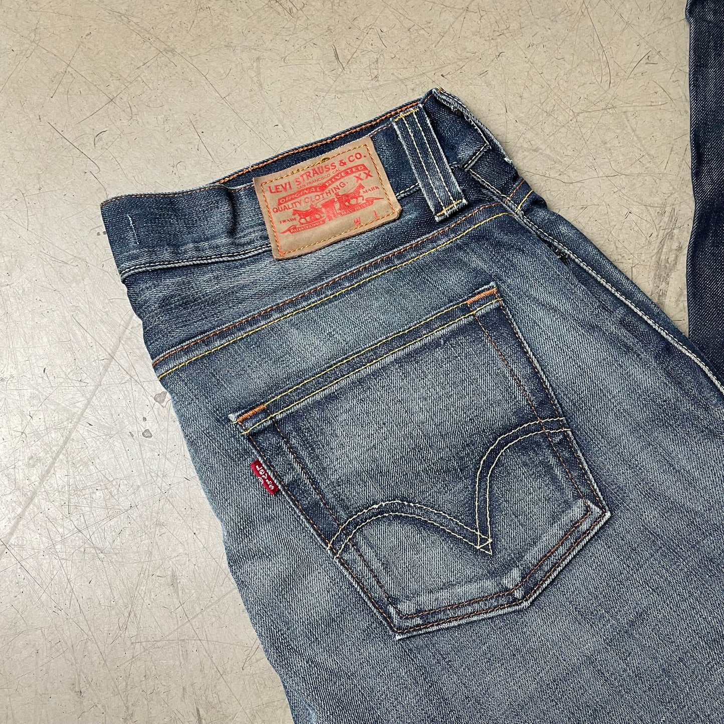 (L) Rare Faded Levi’s 512 Bootcut Jeanshose blau W34/L32