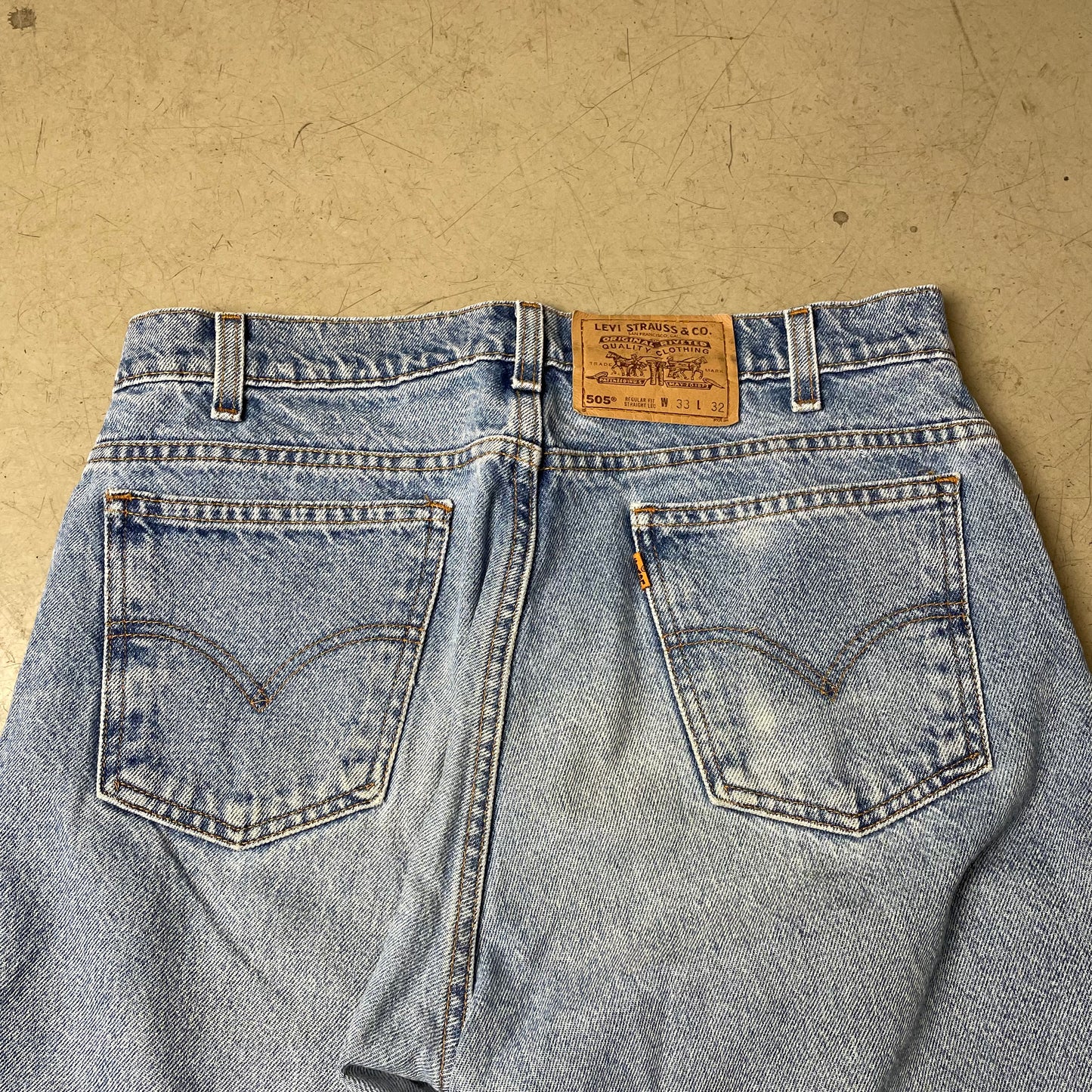 (M) Levi’s 505 Orange Tab Jeanshose hellblau W33/L32