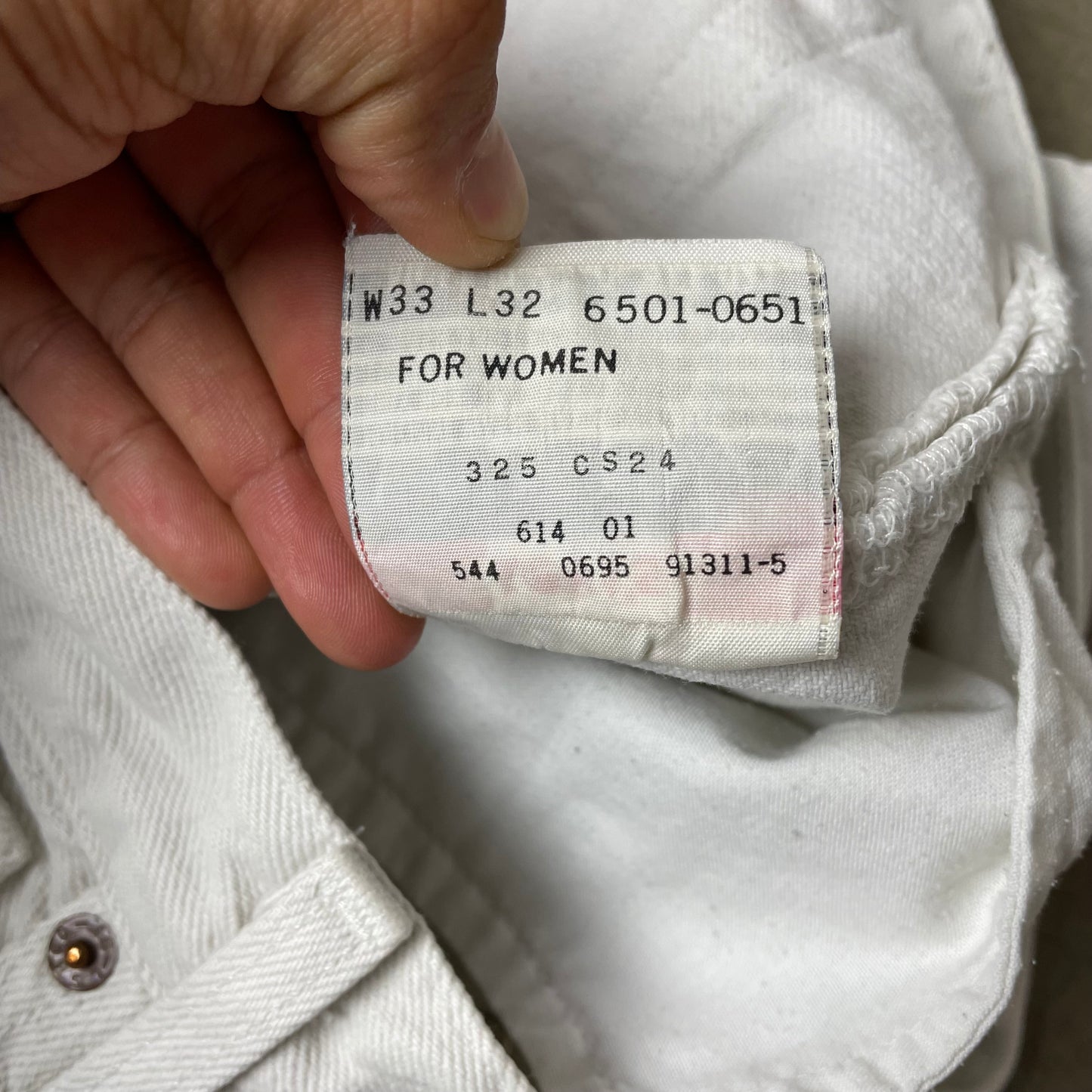 (M) Wmn Levi’s 501 Jeanshose Denim weiß W33/L32