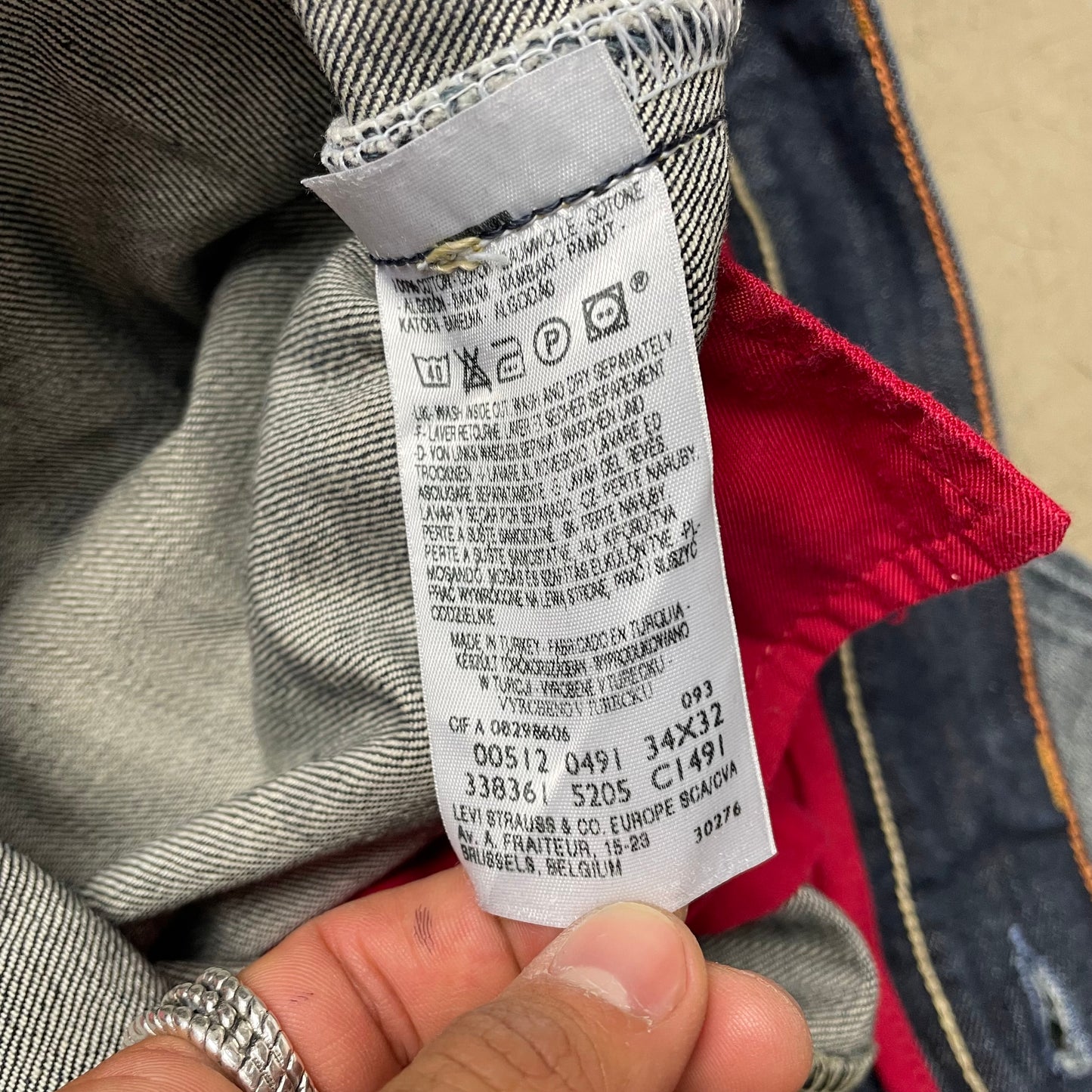 (L) Rare Faded Levi’s 512 Bootcut Jeanshose blau W34/L32