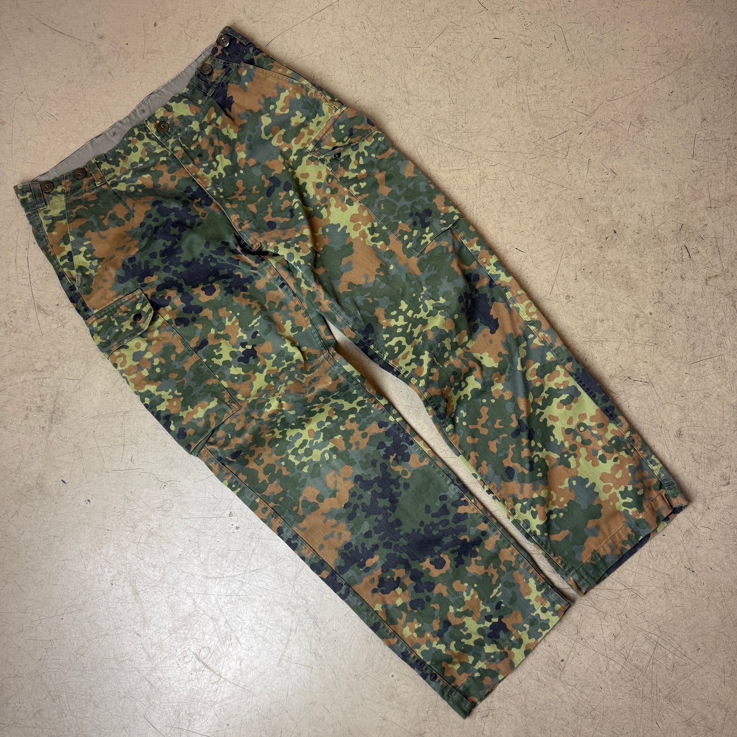(XL) Army Cargo Camo Pants Flecktarn grün braun