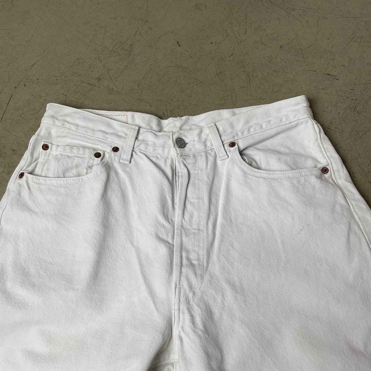 (M) Wmn Levi’s 501 Jeanshose Denim weiß W33/L32