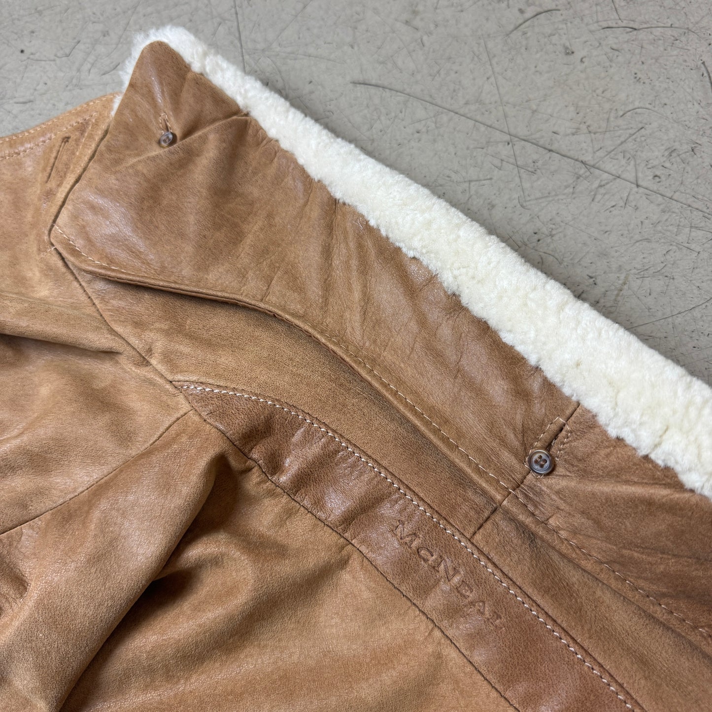 (L) McNeal Leder Flieger Pilot Mantel