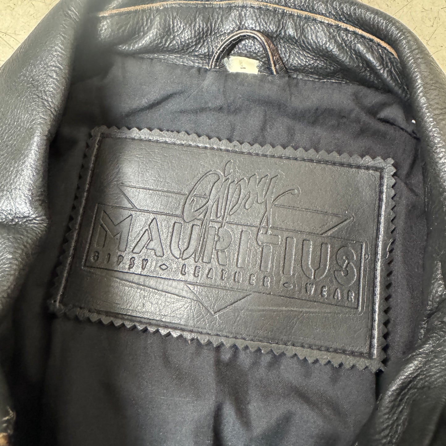 (L) Vintage Gipsy Leder Bomberjacke schwarz