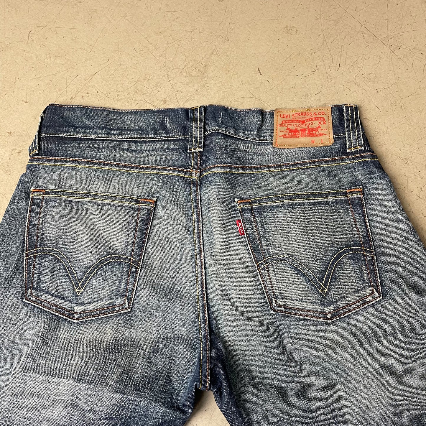 (L) Rare Faded Levi’s 512 Bootcut Jeanshose blau W34/L32