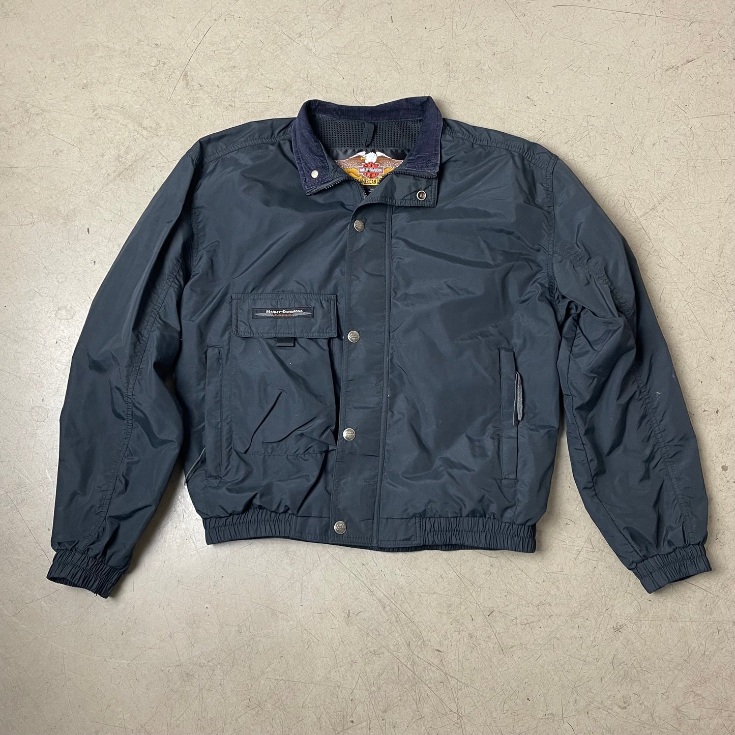 (M) Vintage Harley Davidson Harrington Jacket schwarz