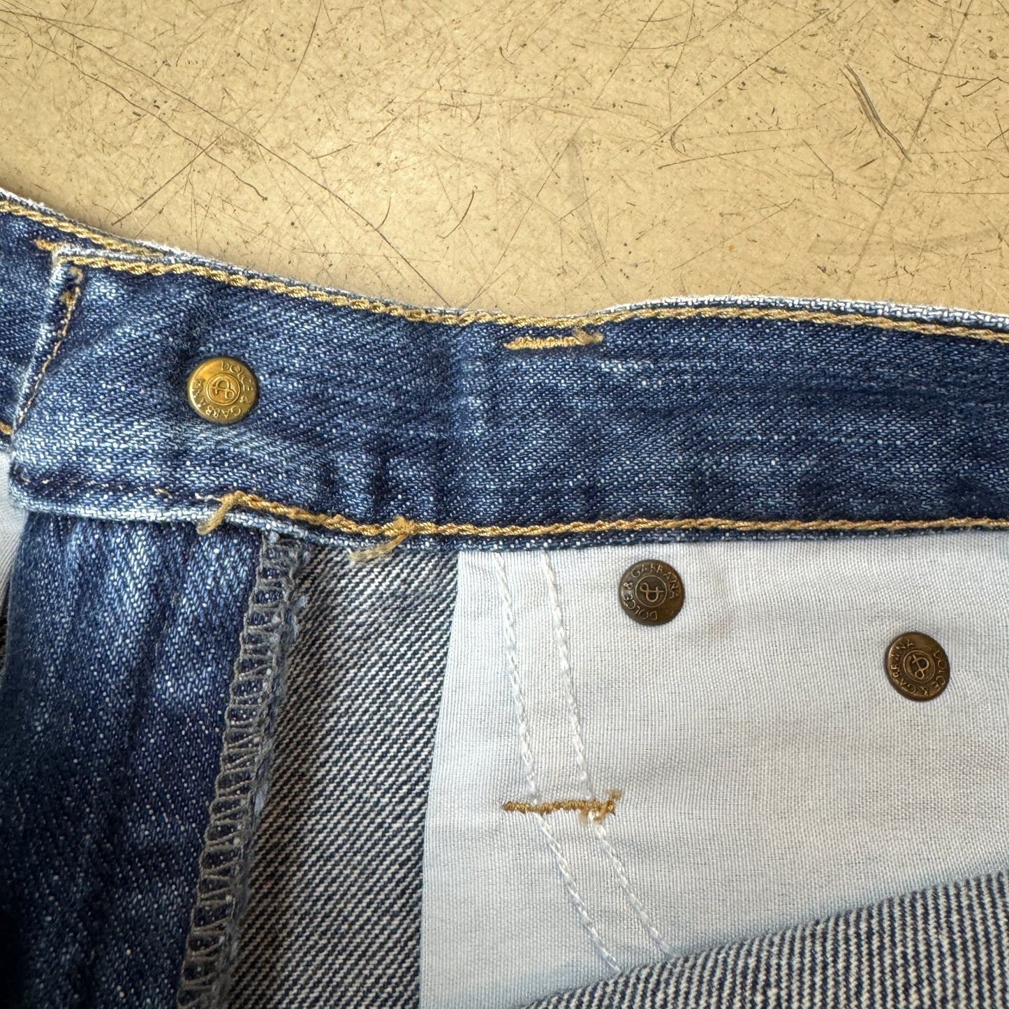 (S) 2000s Wmn Dolce & Gabbana Bootcut Jeanshose Faded Blau W29/L32