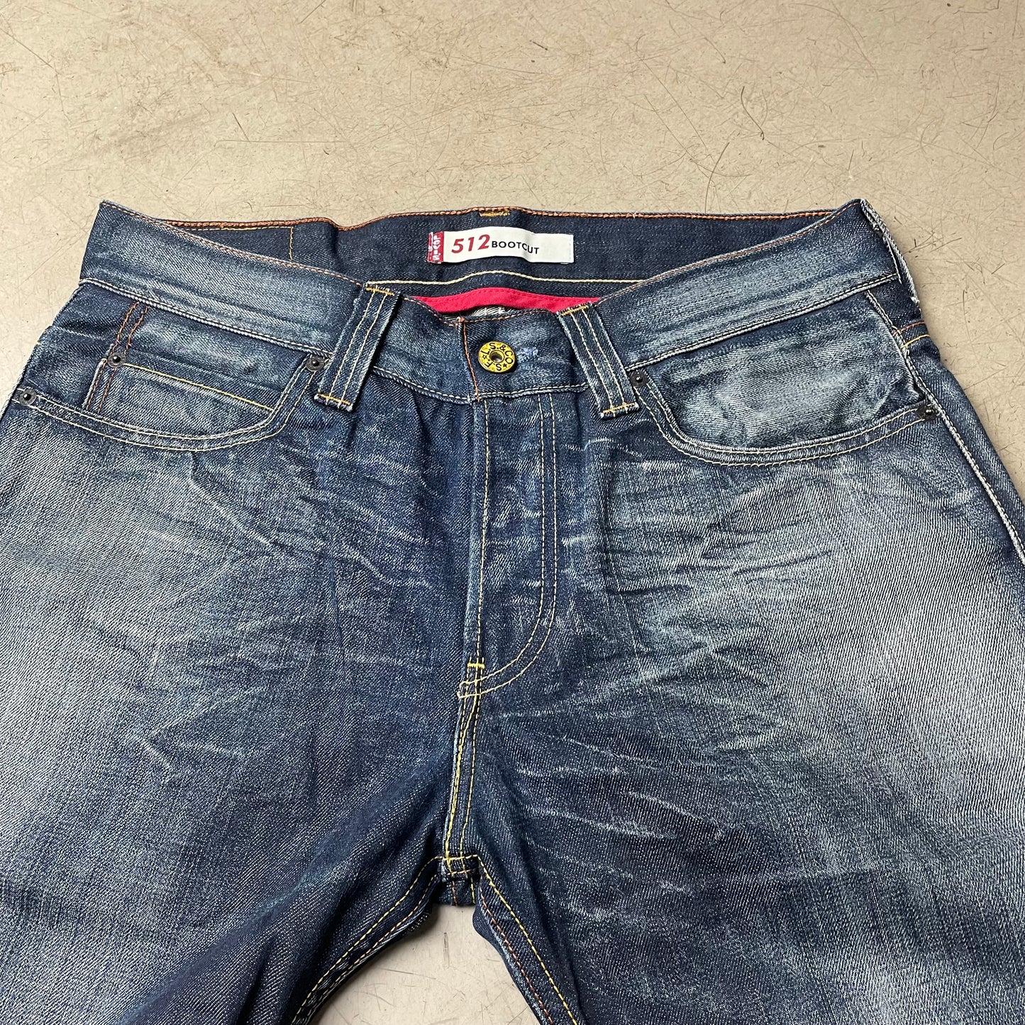 (L) Rare Faded Levi’s 512 Bootcut Jeanshose blau W34/L32