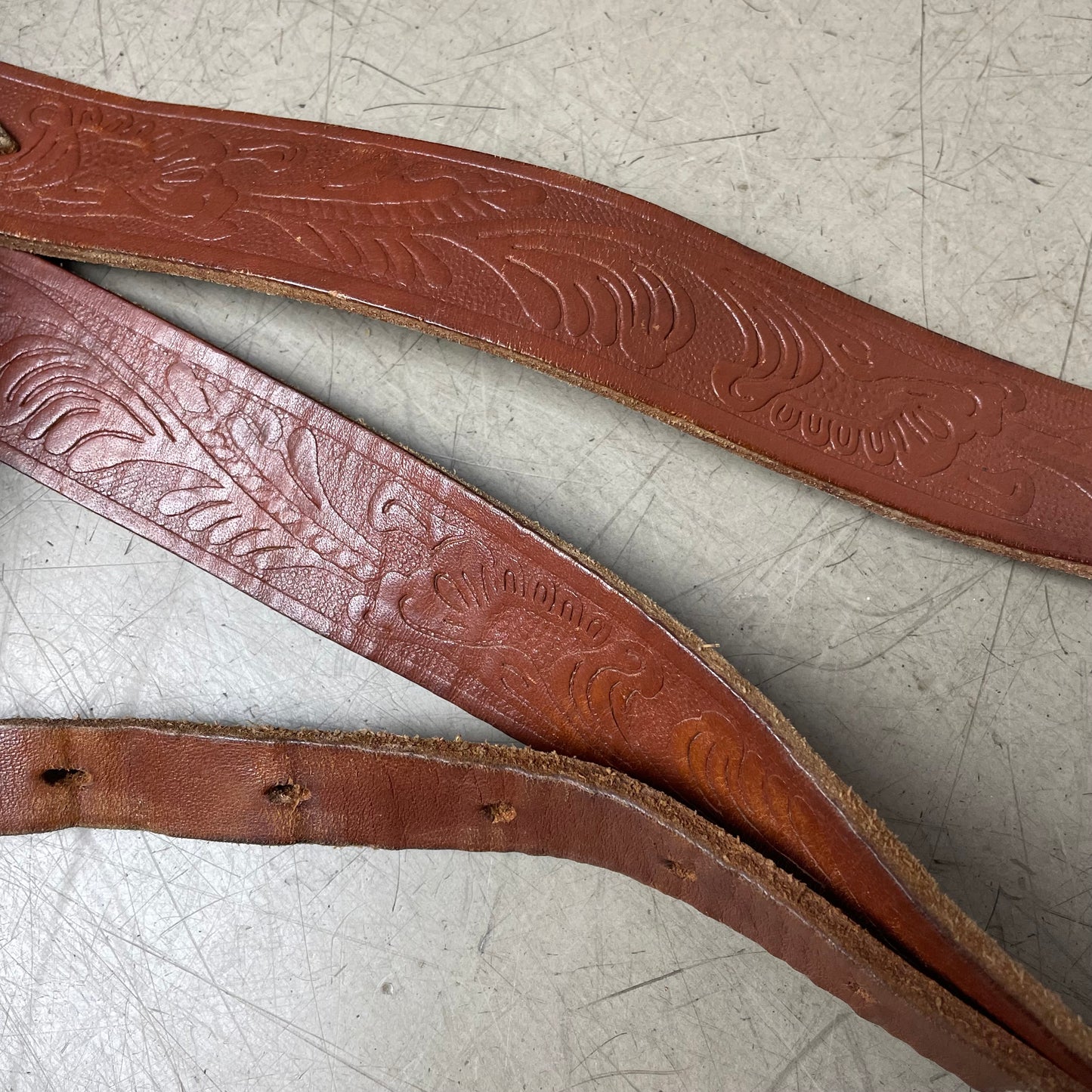 Vintage Western Ledergürtel braun 100cm