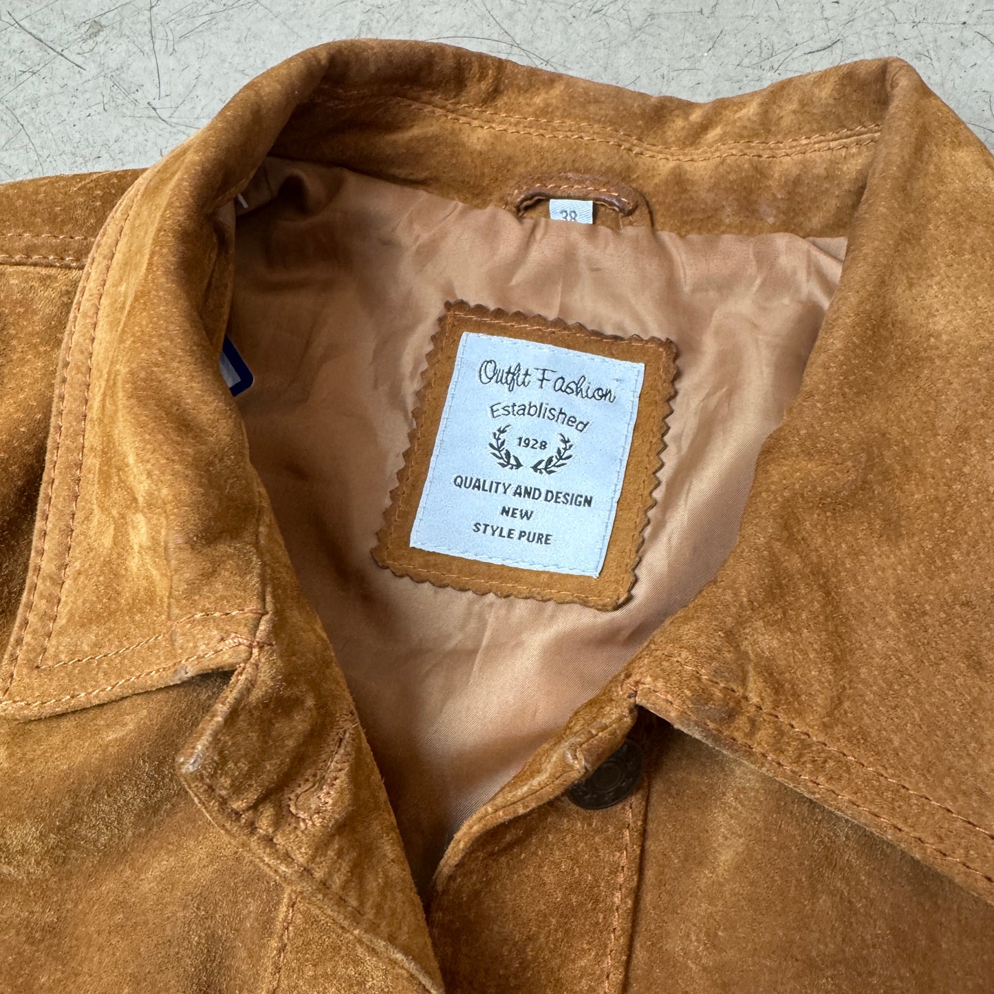 (M) Western Wildleder Jacke braun Damen Gr. 38