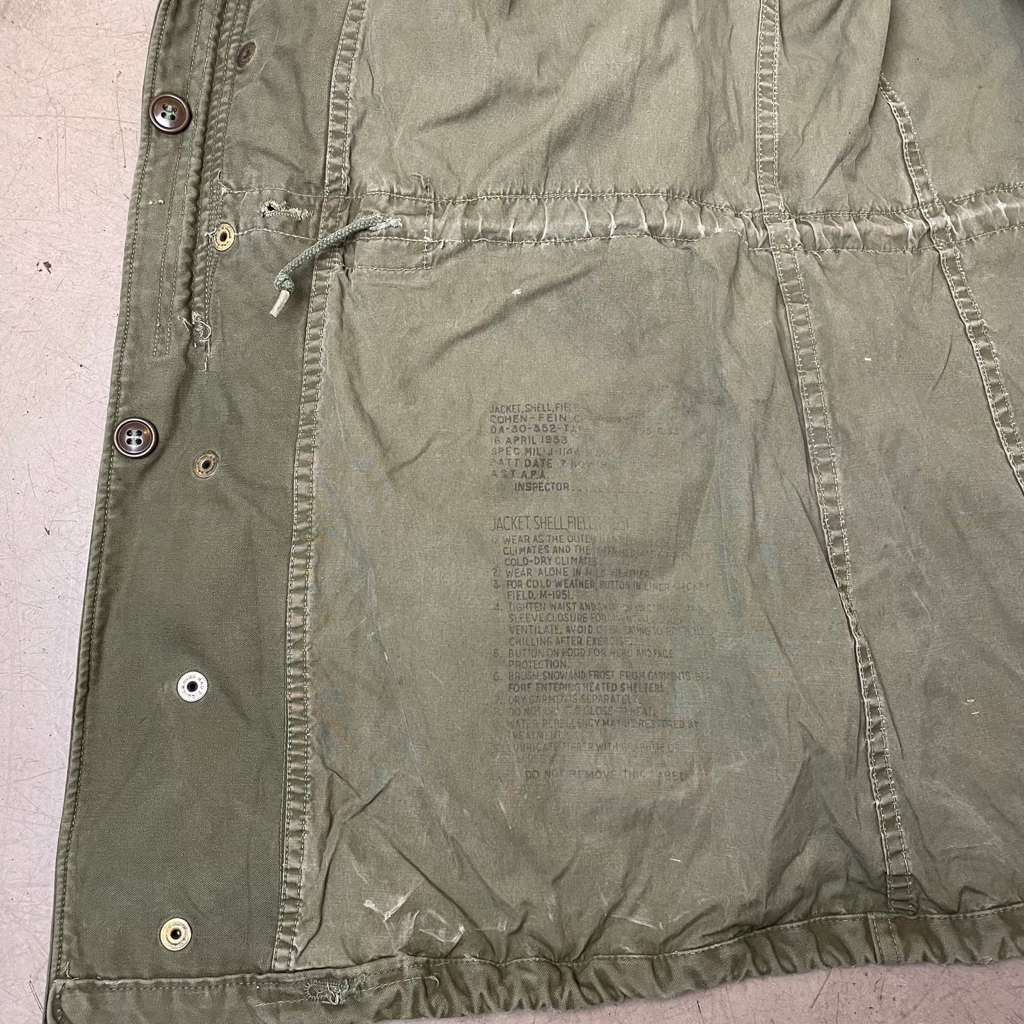 (L) Vintage M51 Field Jacket Faded grün US Army