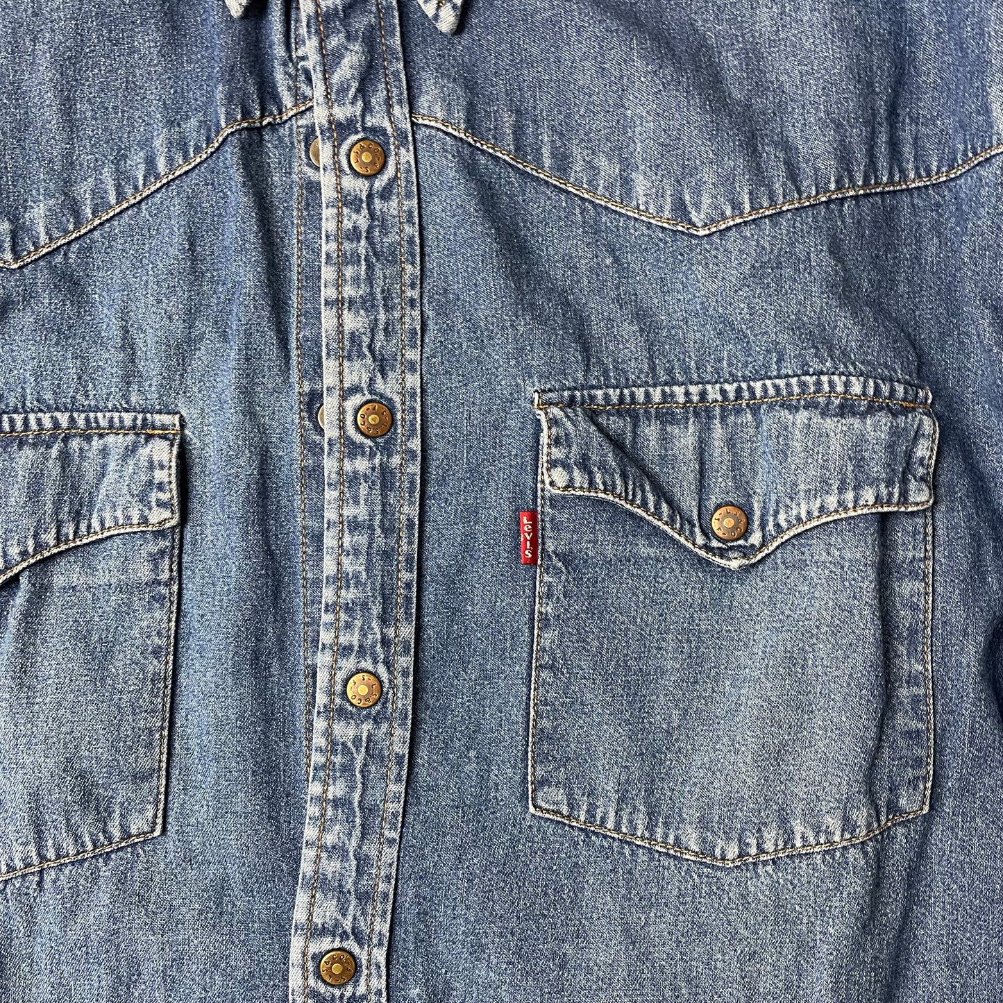 (XL) 1990s Levi’s Jeanshemd Denim Blau Western