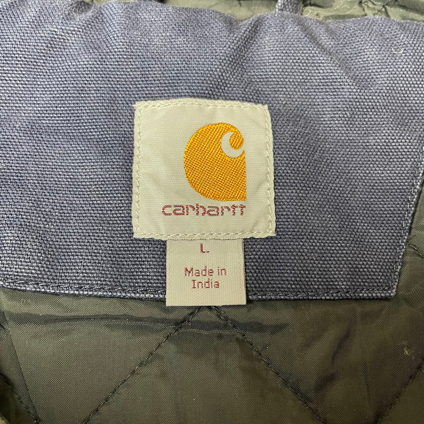 (L) Carhartt Hooded Active Jacket Workwear Navy dunkelblau