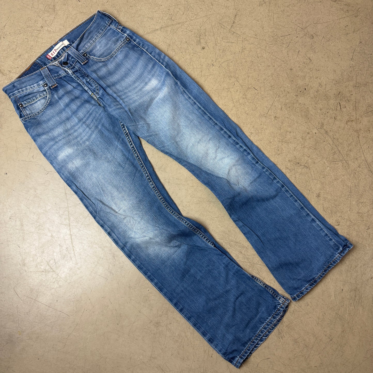 (M) Levi’s 512 Bootcut Jeanshose Flare Faded Blau W29/L32