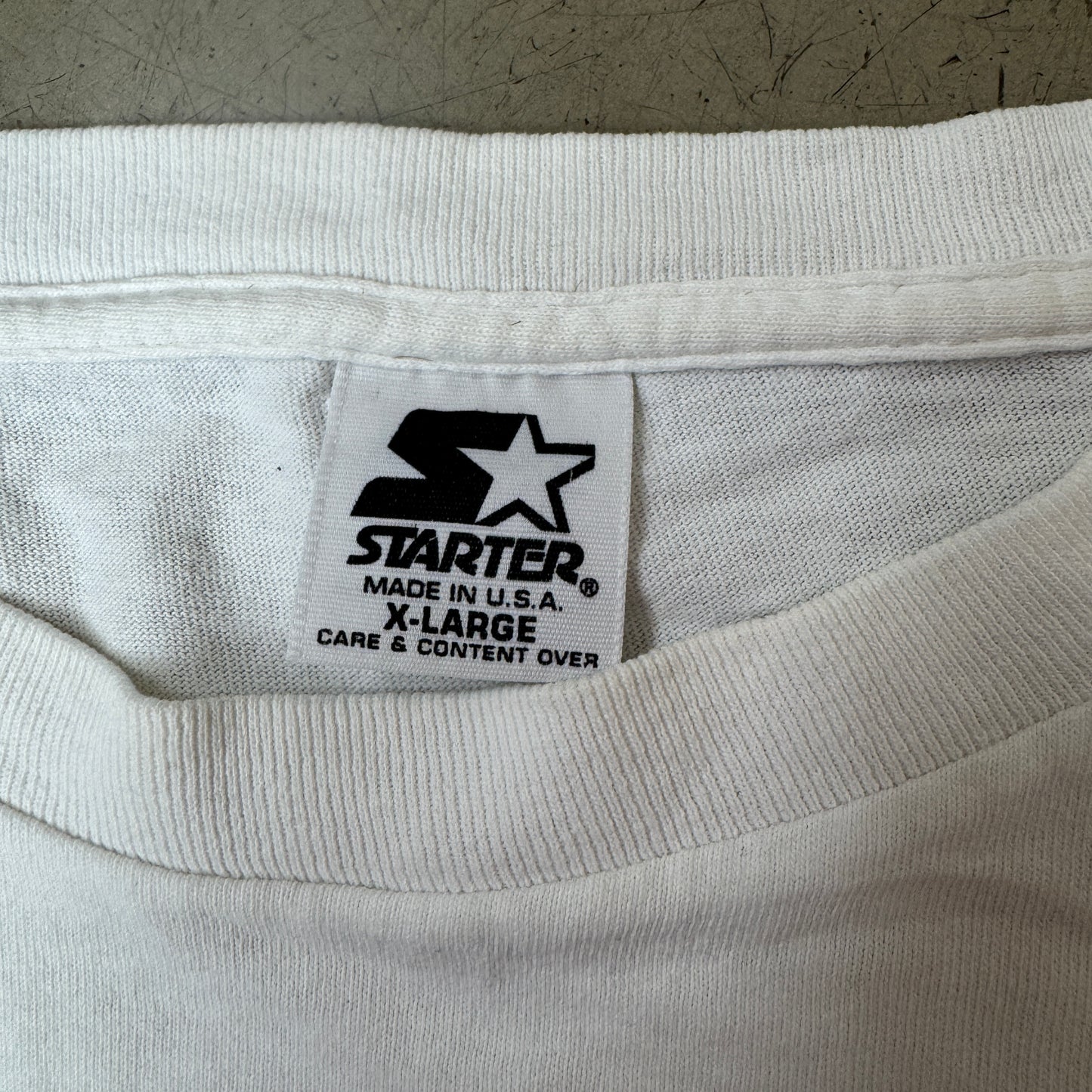(XL) 1990s Starter Chicago Bulls Bull Run Single Stitch T-Shirt weiß