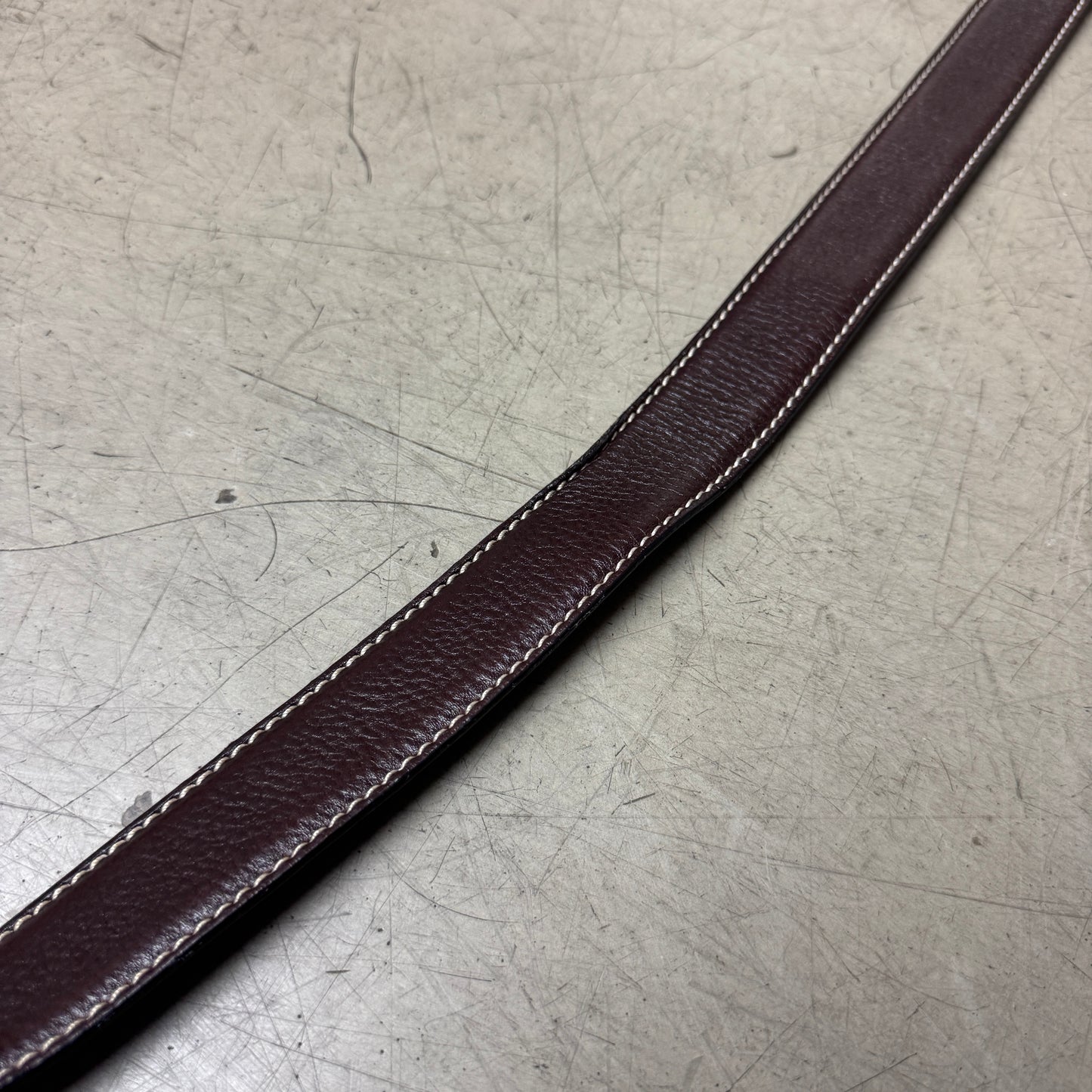 Aigner Leder Gürtel dunkelbraun 110cm